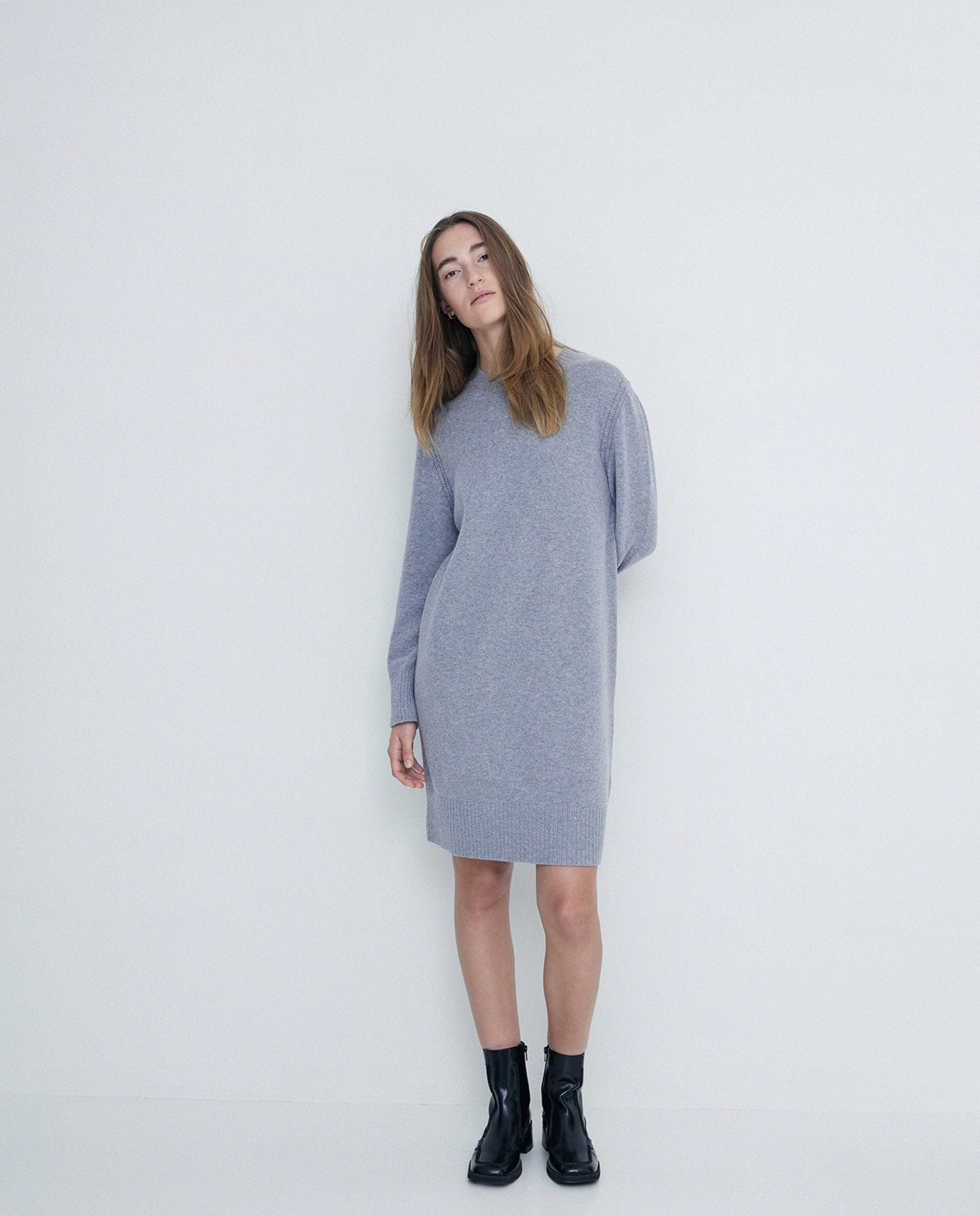 WOOL MIDI DRESS GREY Ref. 41520