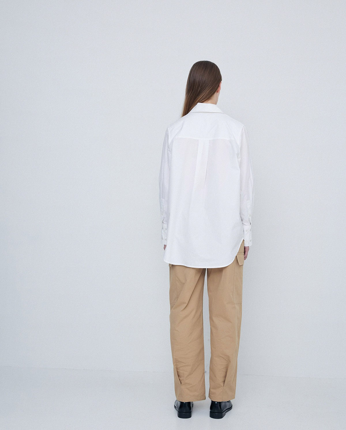 OVERSIZE ORGANIC-COTTON SHIRT WHITE  Ref. 41878