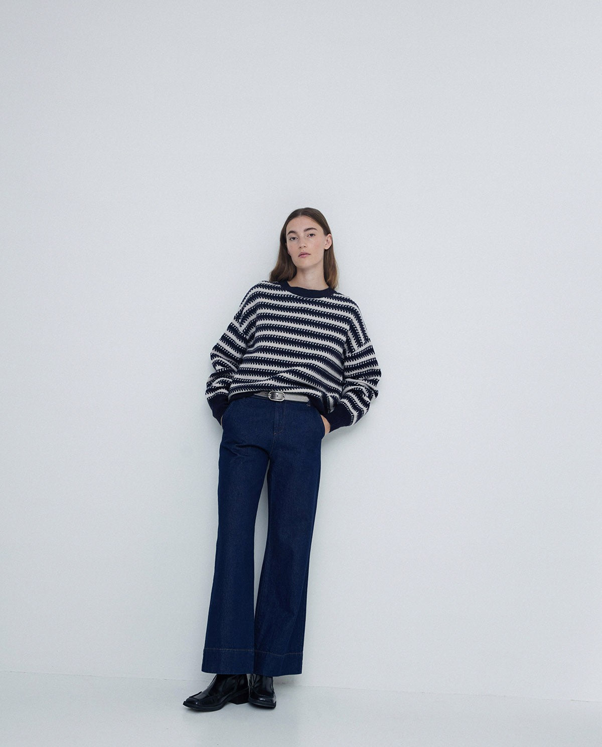 WOOL SWEATER STRIPED PRINT NAVY  Ref. 41518