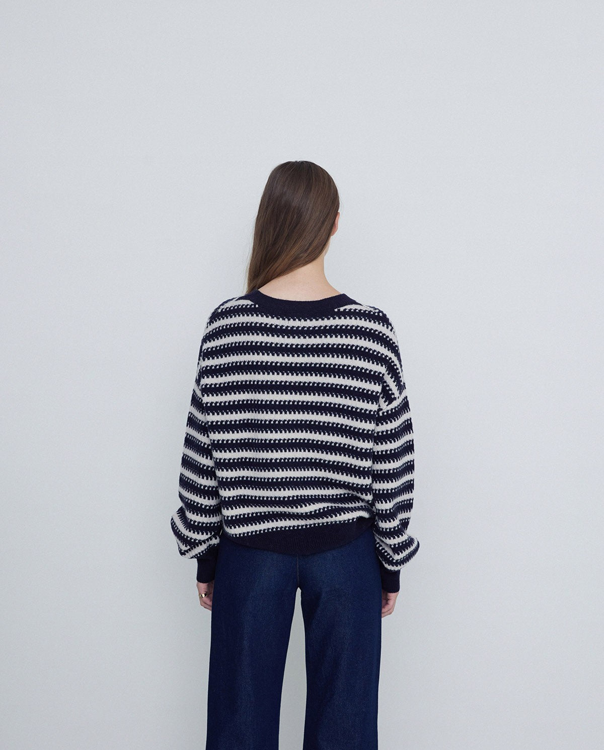 WOOL SWEATER STRIPED PRINT NAVY  Ref. 41518