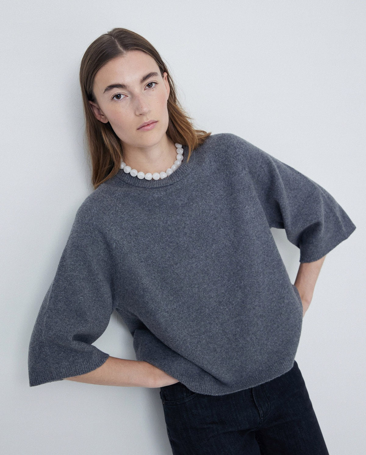 WOOL T-SHIRT GREY  Ref. 41534