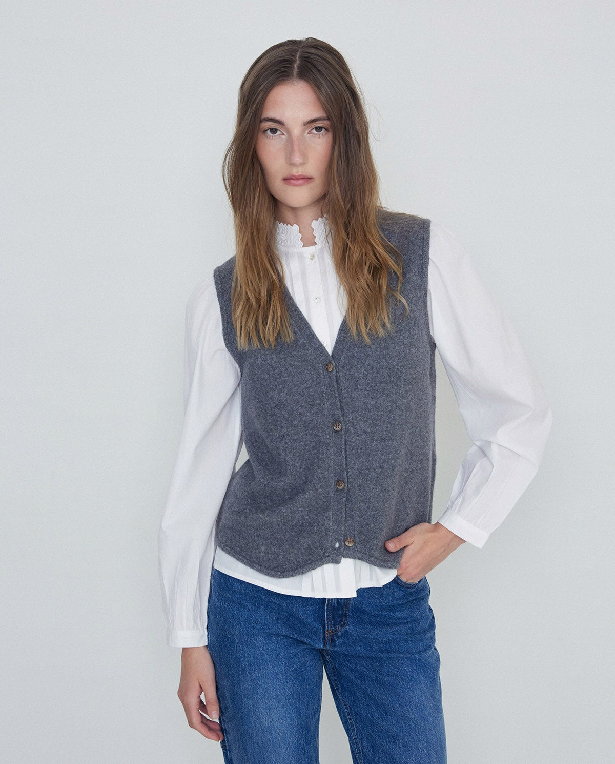 COTTON VEST GREY  Ref. 41533