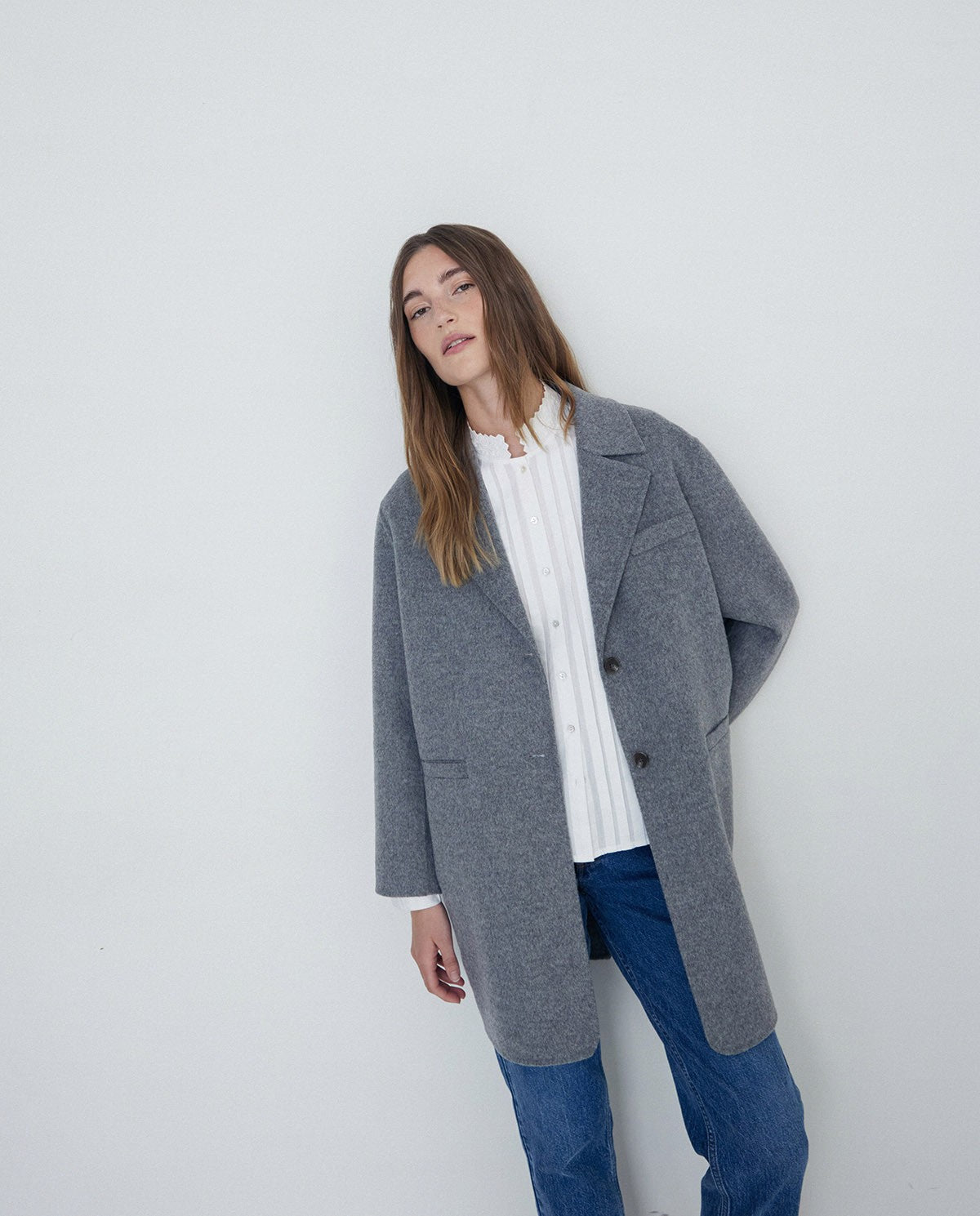 HANDMADE WOOL COAT GREY  Ref. 41602