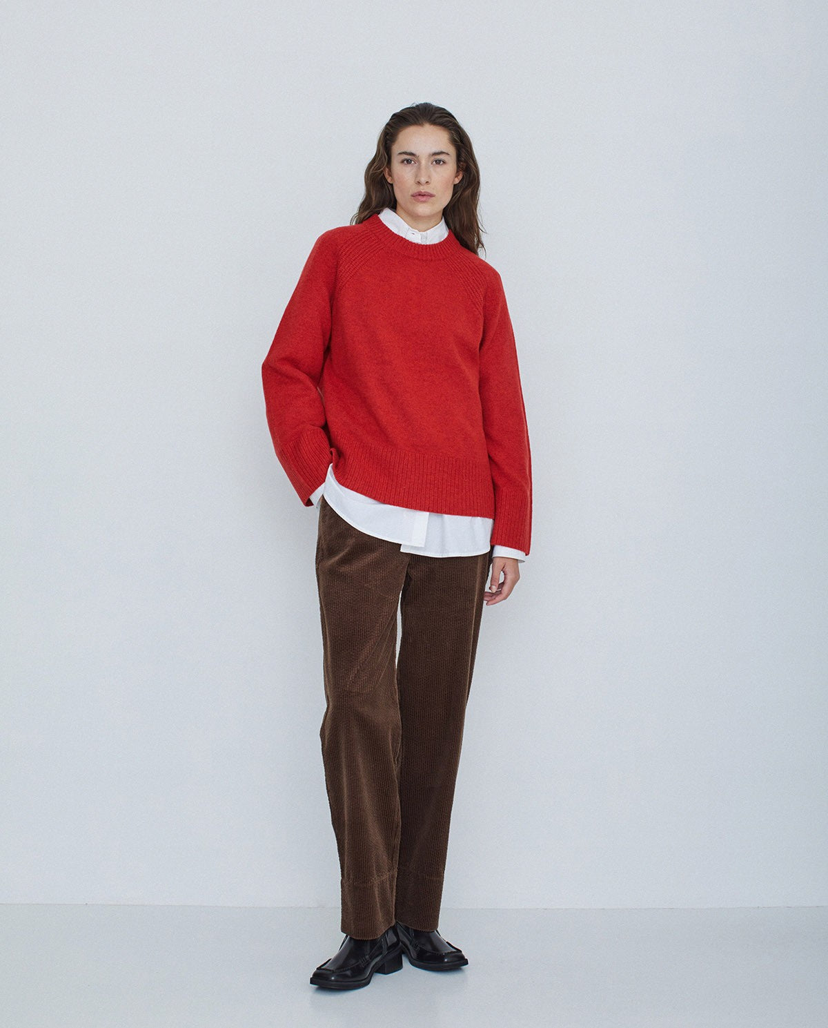 KNITTED SWEATER WITH WOOL RED  Ref. 41517