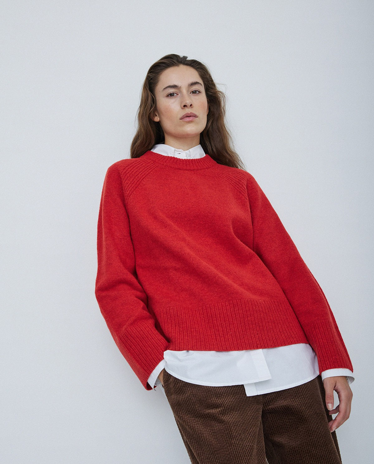 KNITTED SWEATER WITH WOOL RED  Ref. 41517