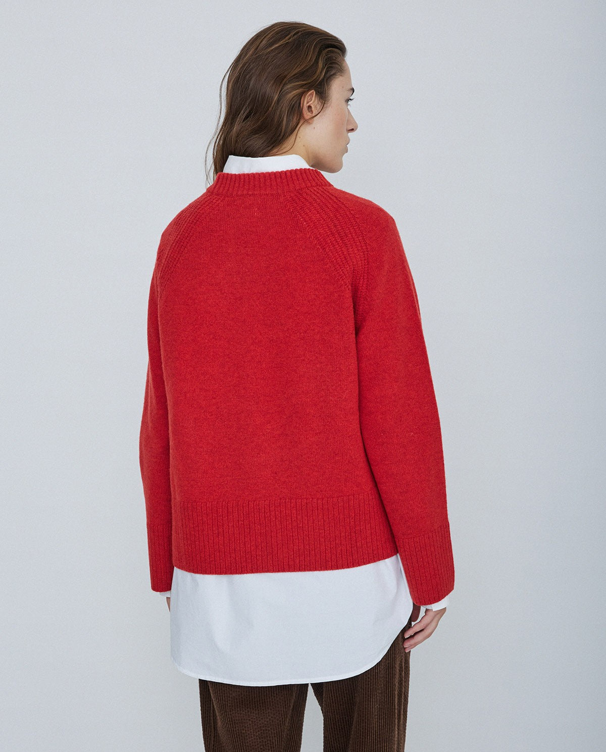 KNITTED SWEATER WITH WOOL RED  Ref. 41517