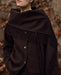 Yerse Handmade Coat With Removable Scarf Chocolate
