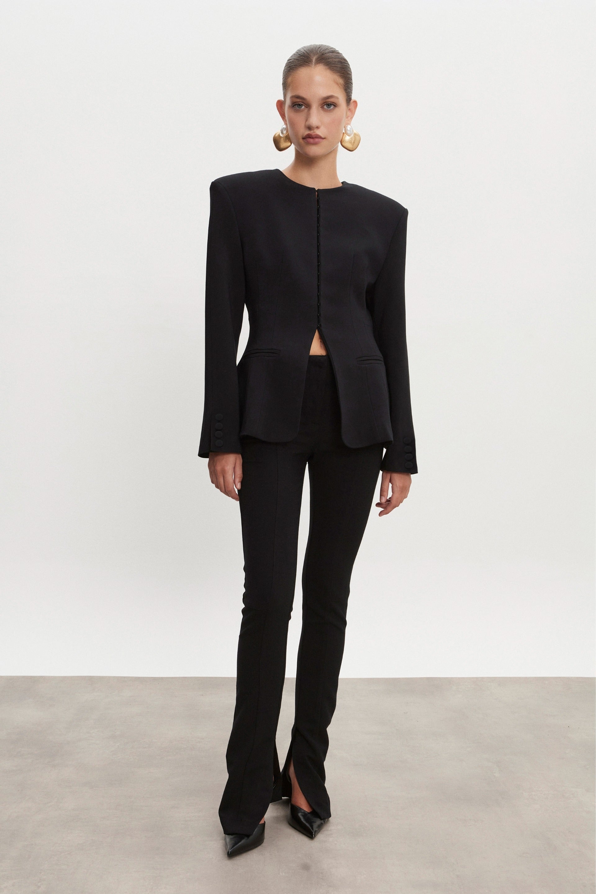 Nadia Rapti Hourglass Blazer Black