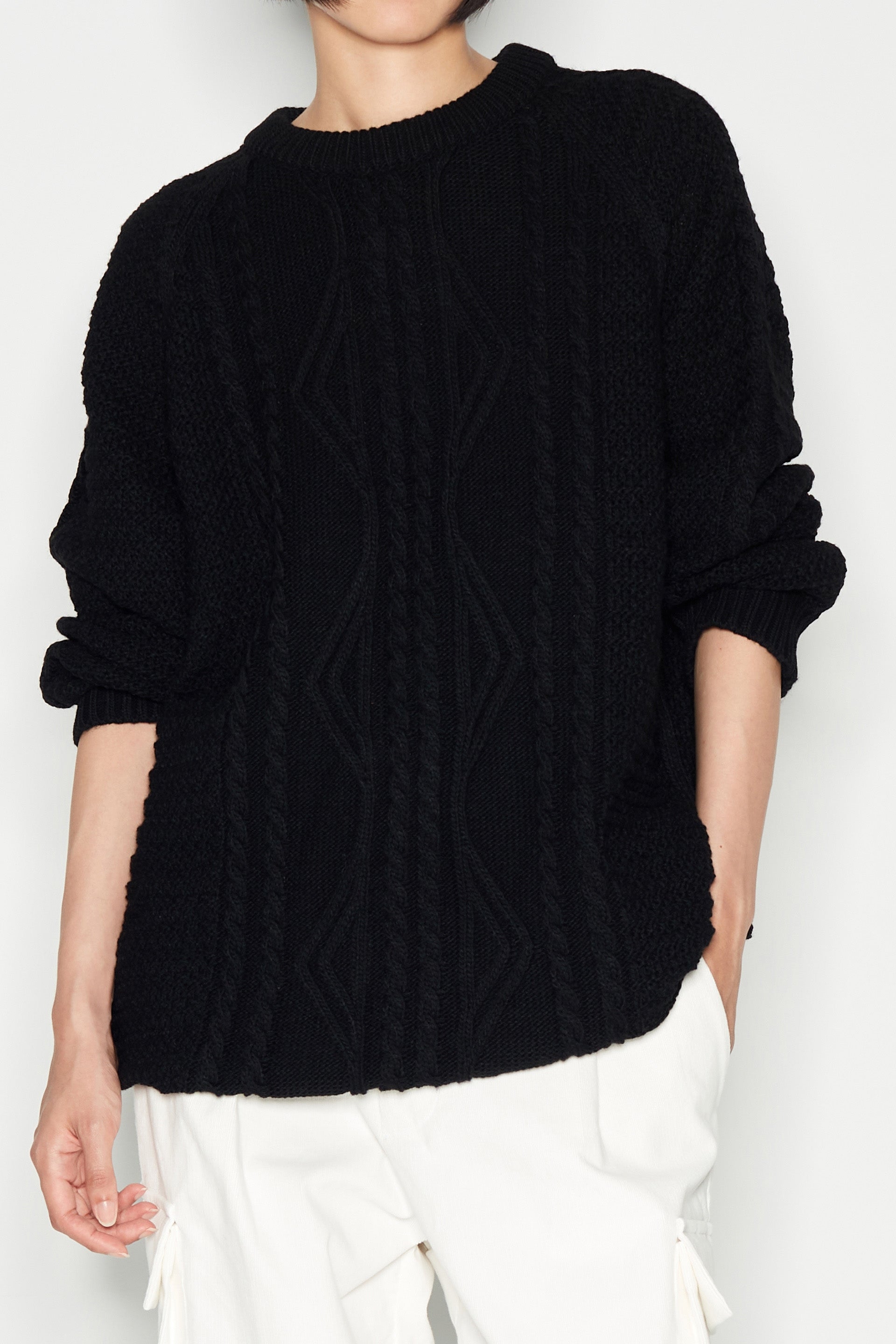 BRIGHT HORROR KNITTED BLOUSE BLACK