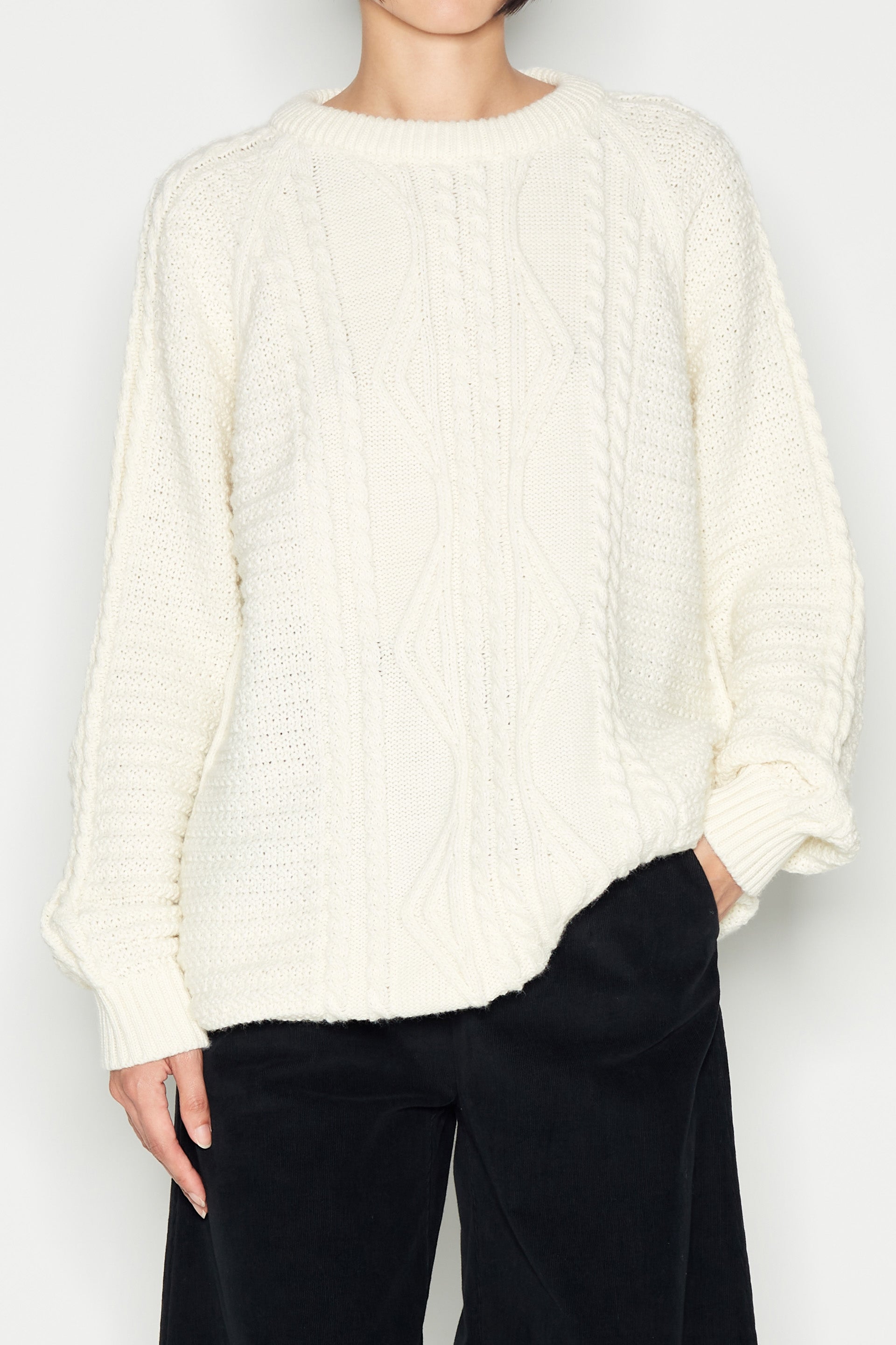 BRIGHT HORROR KNITTED BLOUSE BEIGE