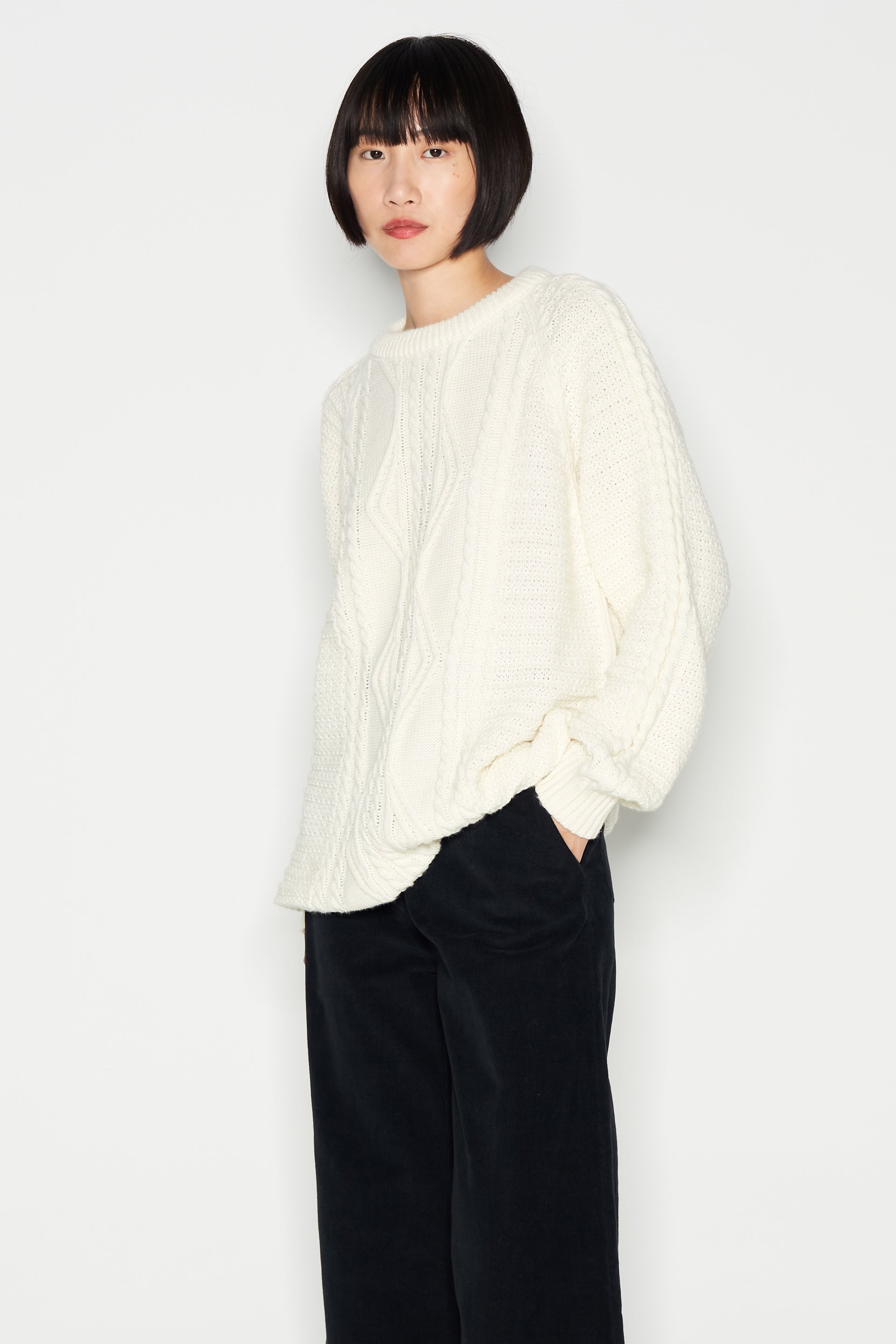 BRIGHT HORROR KNITTED BLOUSE BEIGE