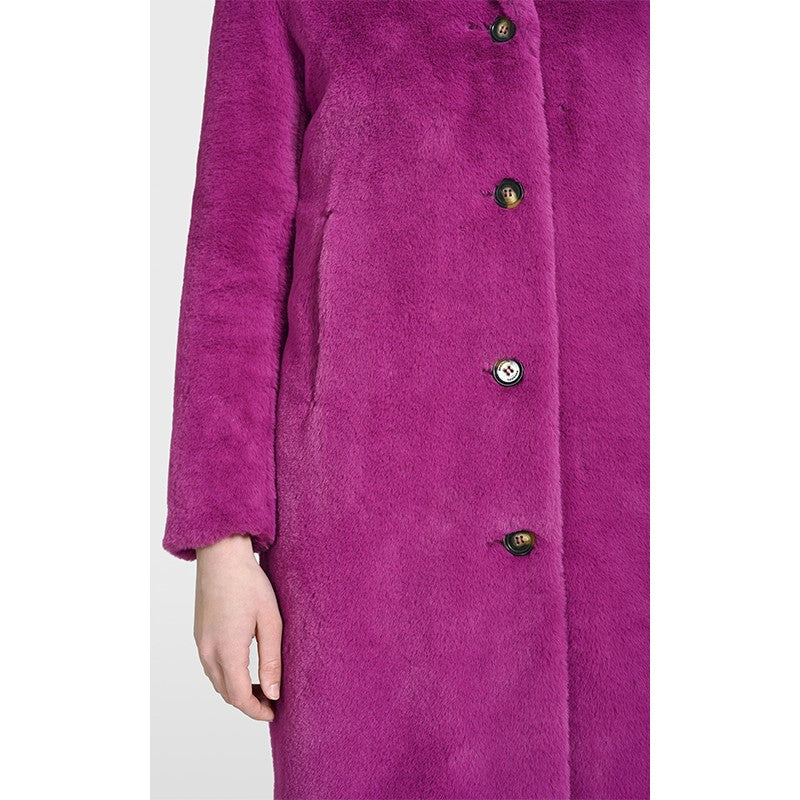 CYBER (REF. 64292) MAUVE - FAKE FUR LONG COAT