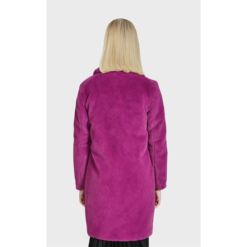 CYBER (REF. 64292) MAUVE - FAKE FUR LONG COAT