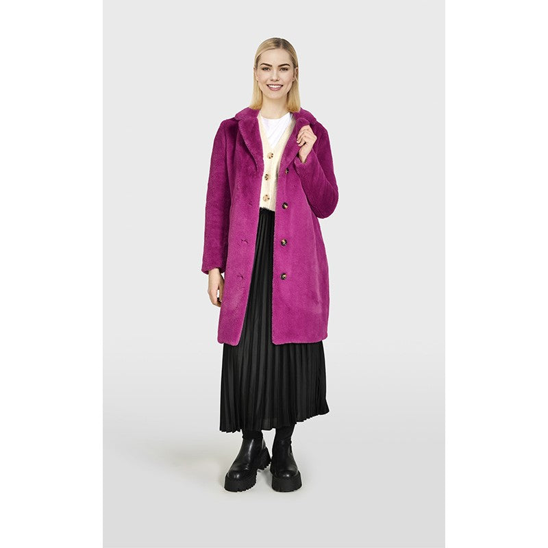 CYBER (REF. 64292) MAUVE - FAKE FUR LONG COAT