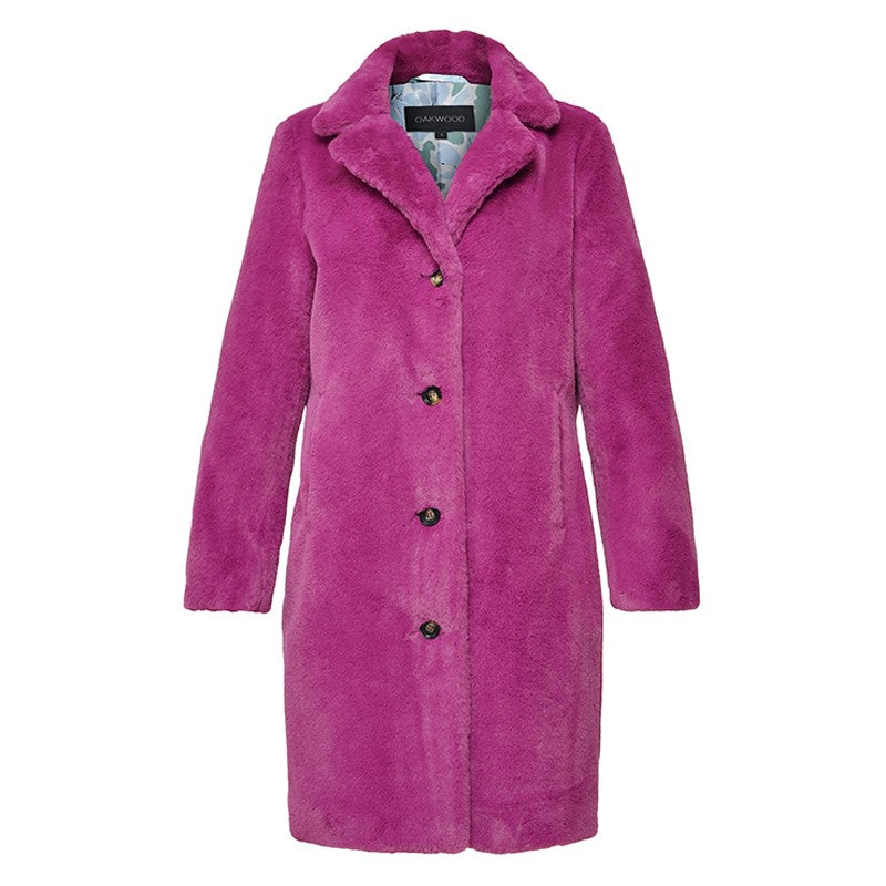 CYBER (REF. 64292) MAUVE - FAKE FUR LONG COAT