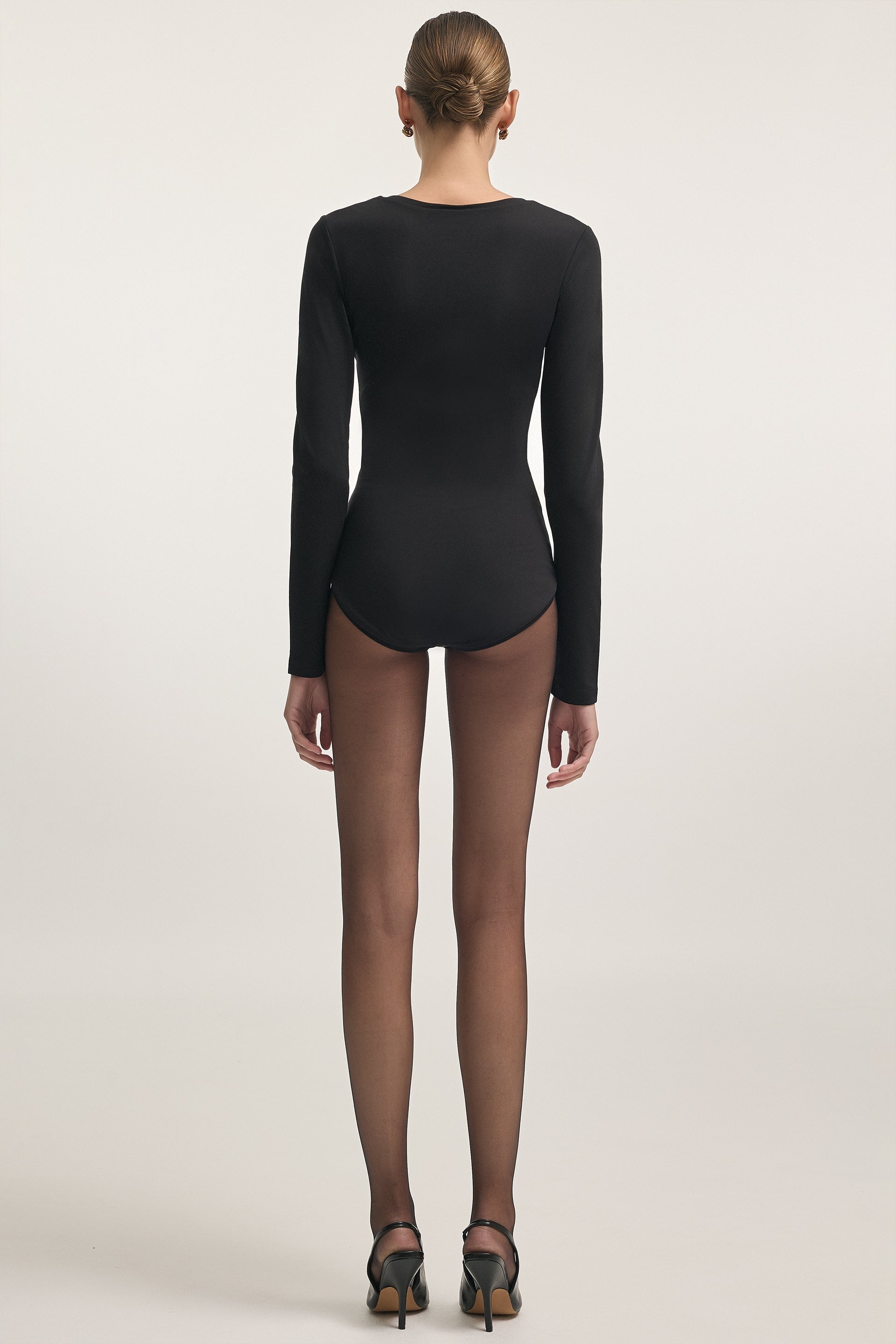 CLAUDIA LONG SLEEVE BODYSUIT BLACK