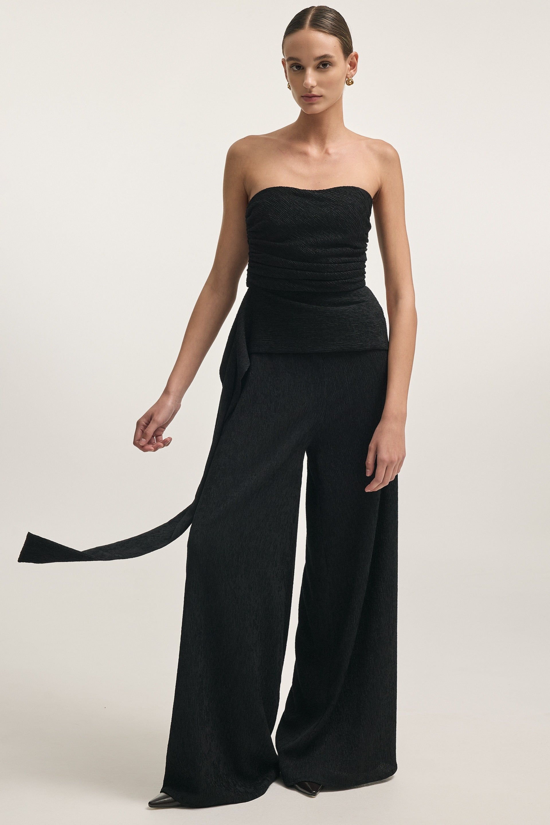 SUBWAY STRAPLESS TOP BLACK