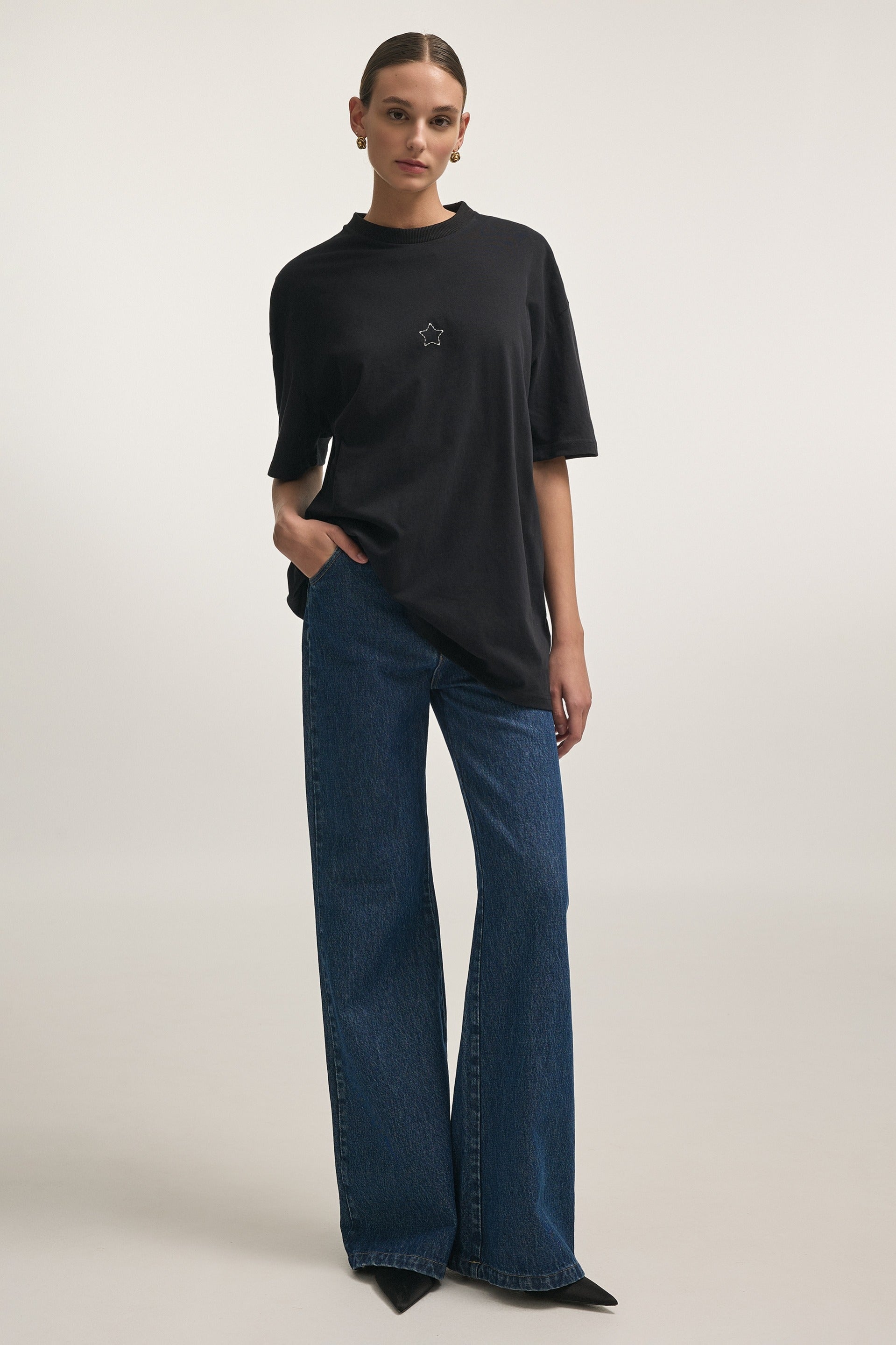 HOLLYWOOD T-SHIRT - BLACK