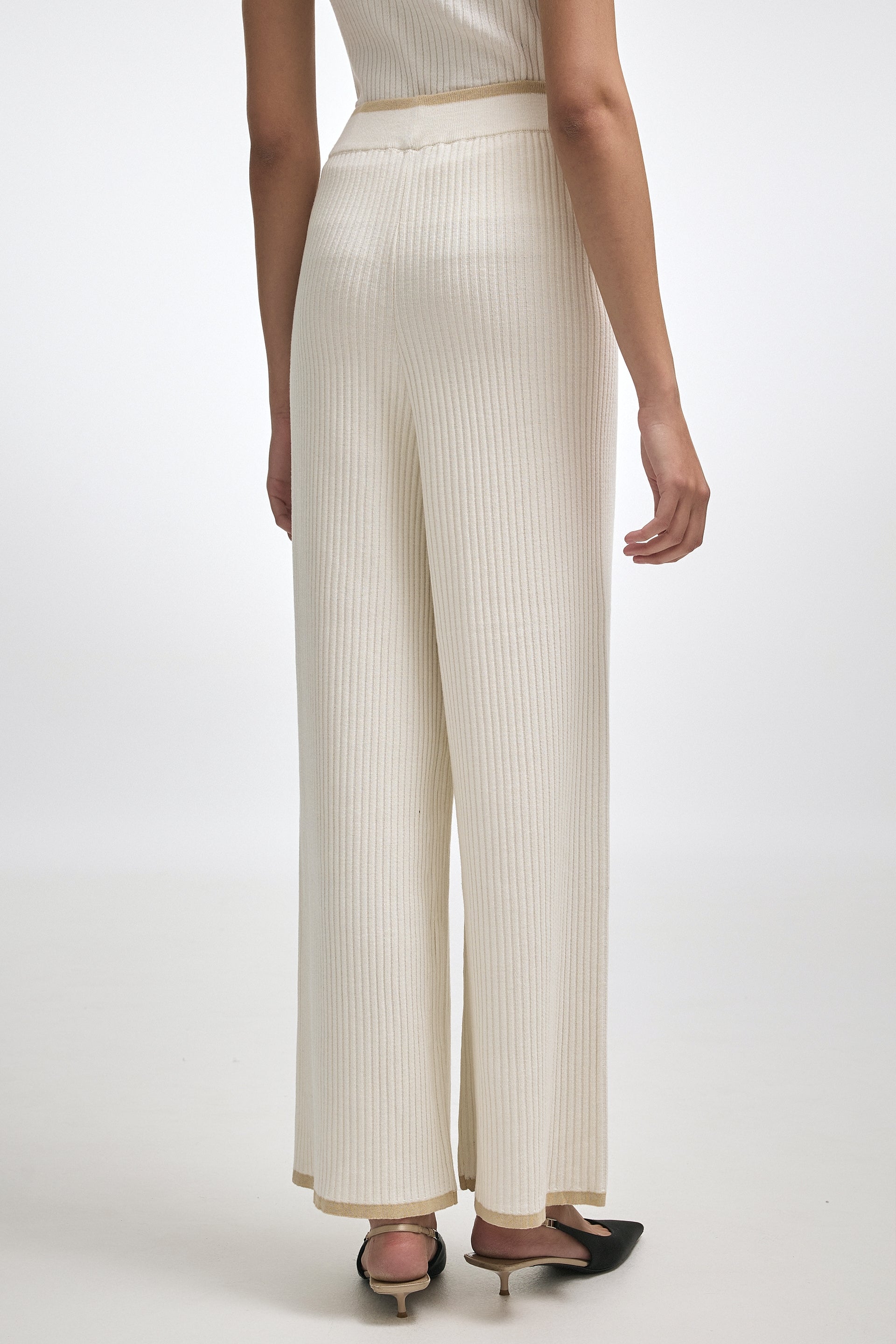 ROXANNE KNIT TROUSERS OFFWHITE