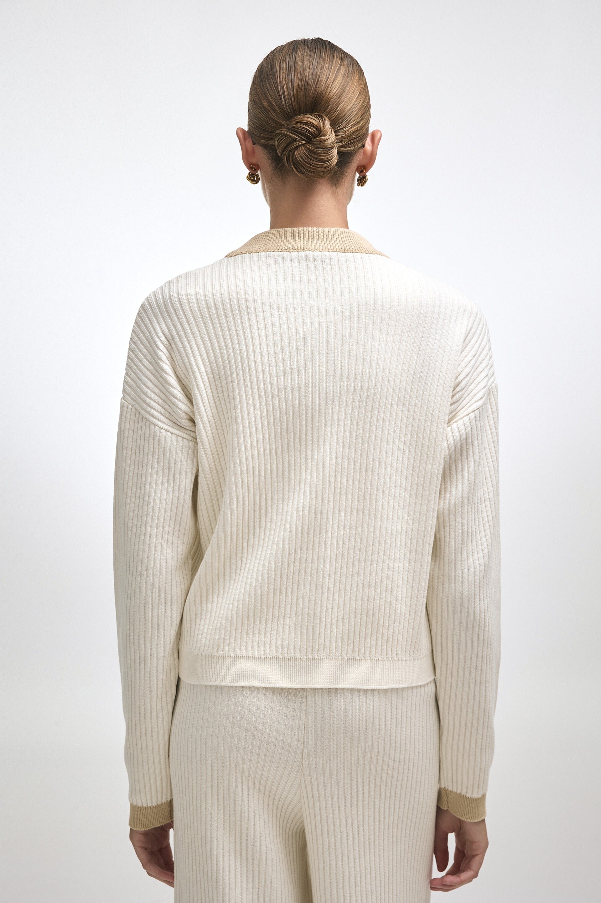 ROXANNE KNIT CARDIGAN OFFWHITE