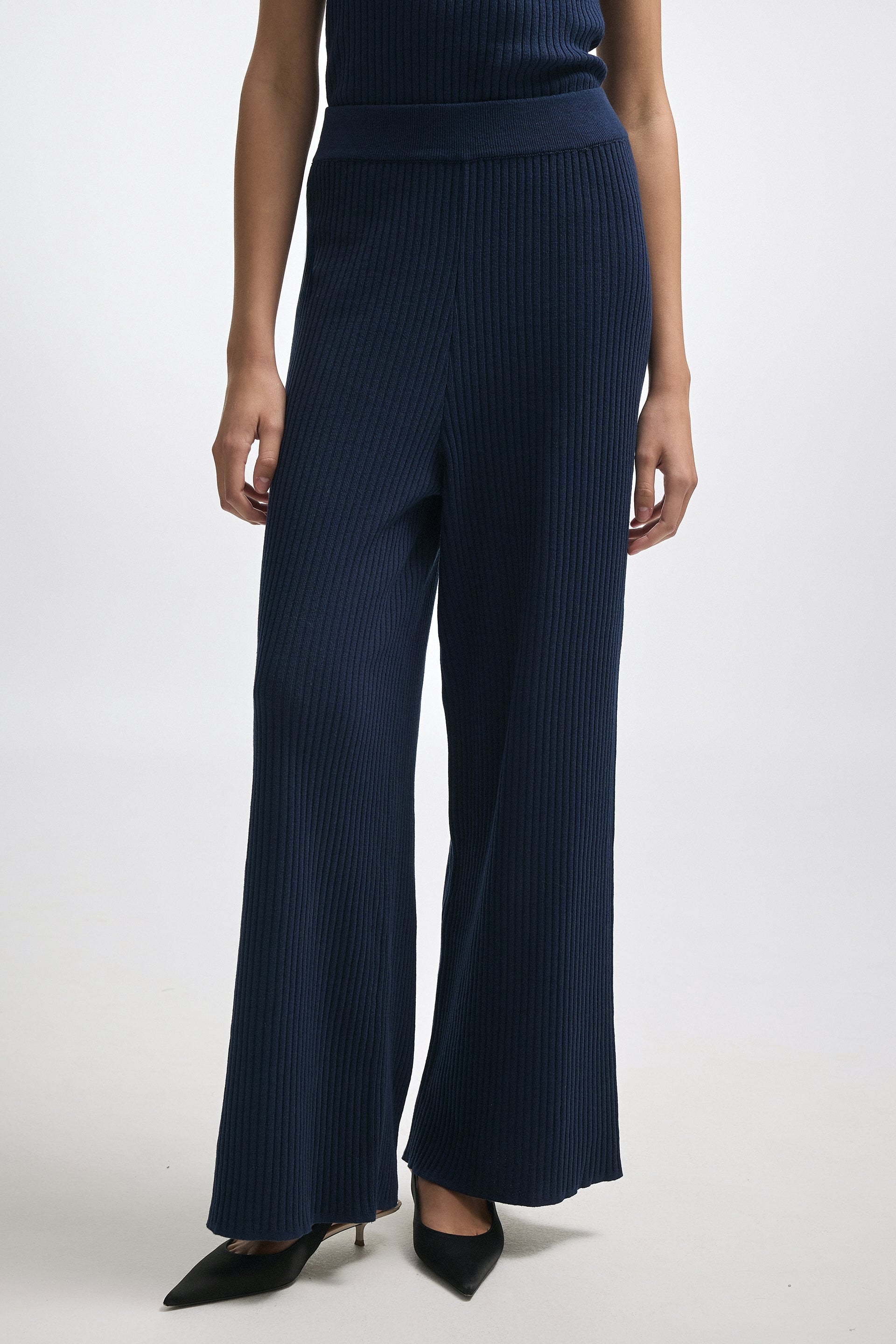 ROXANNE KNIT TROUSERS BLUE