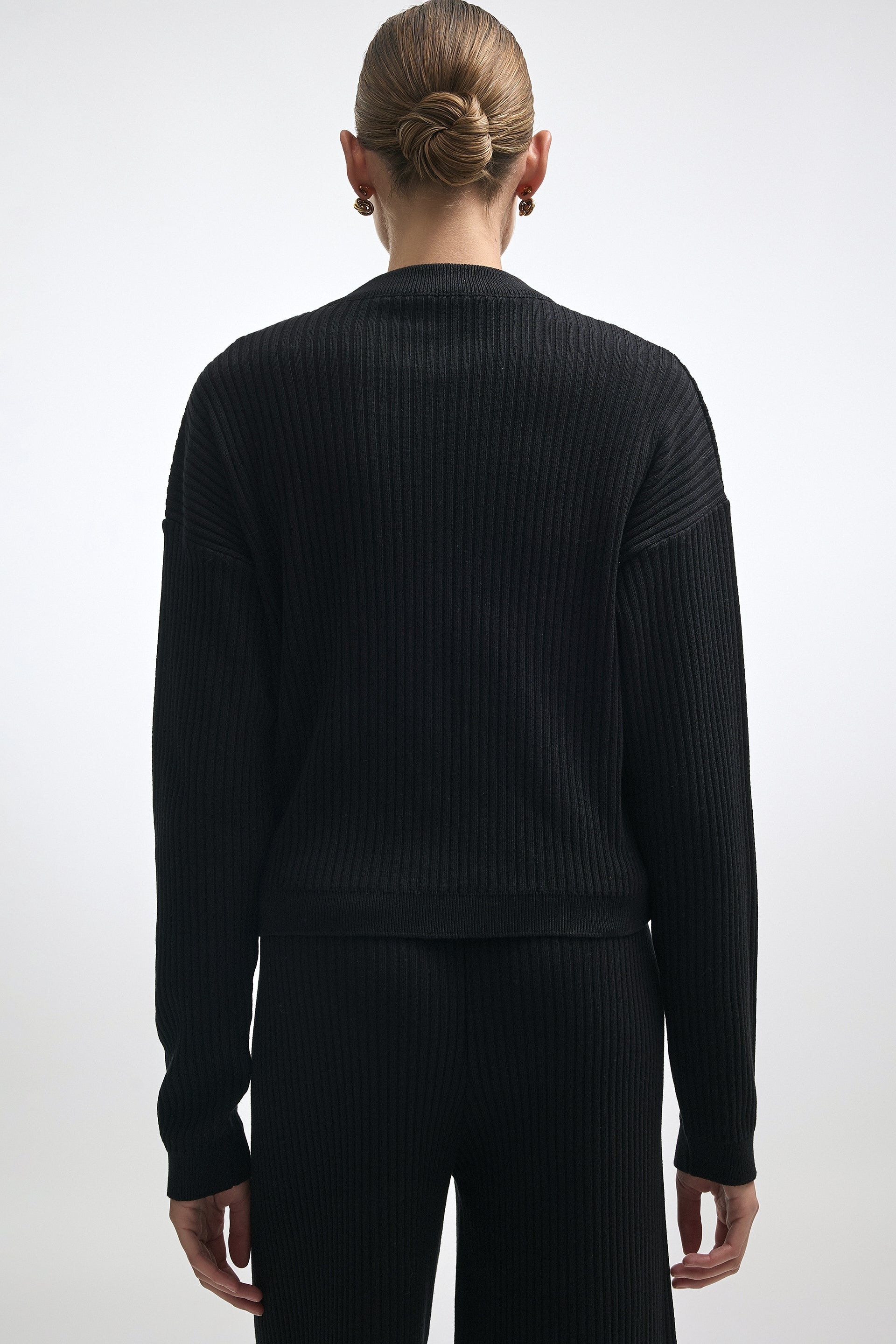 ROXANNE KNIT CARDIGAN BLACK