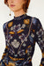 Farm Rio Golden Nature Long Sleeve Jersey Blouse