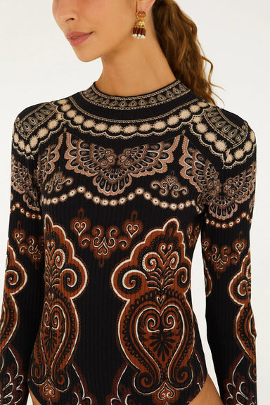Farm Rio Nicole Long Sleeve Jersey Bodysuit