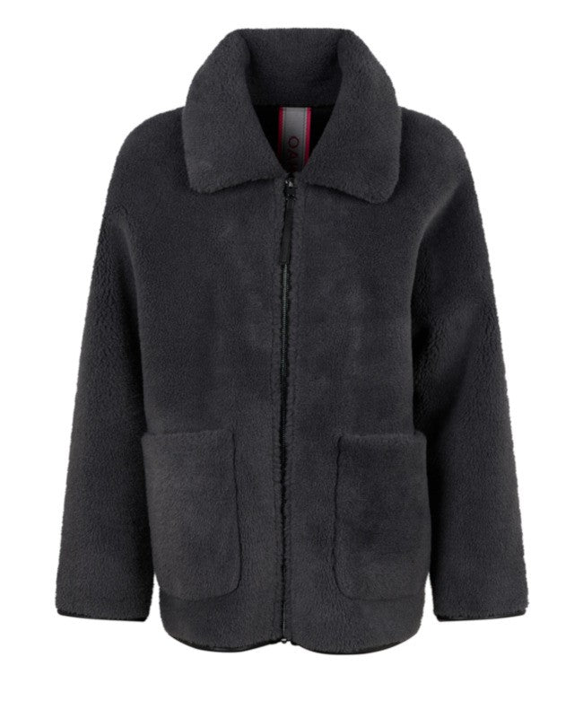 JULIETTE Anthracite - Faux Fur Jacket