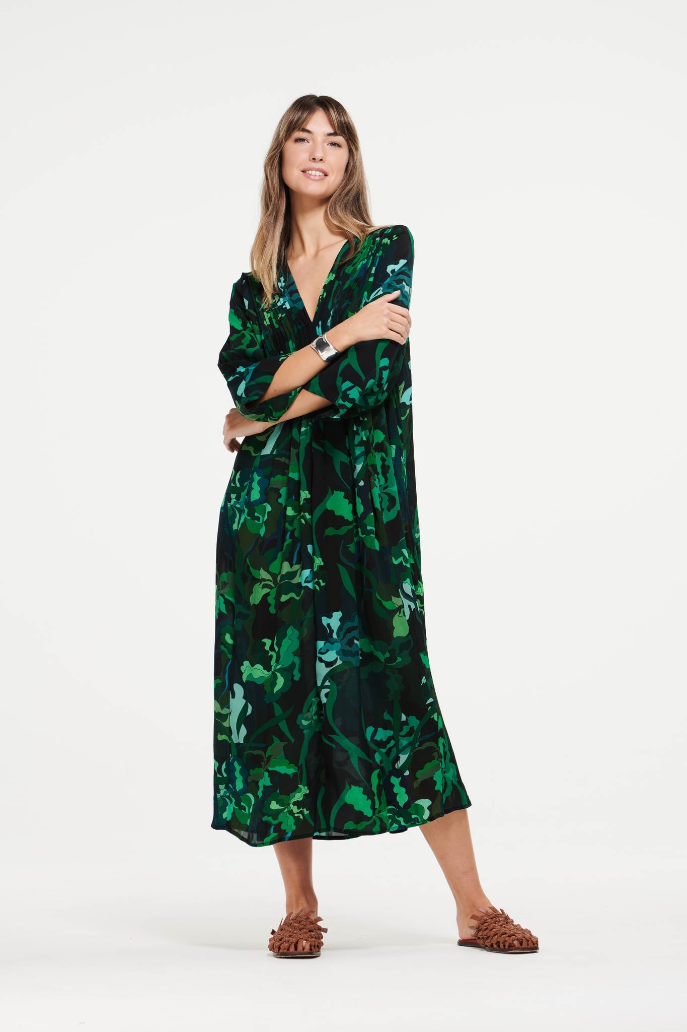 Mia Cabo Emerald Midi Dress