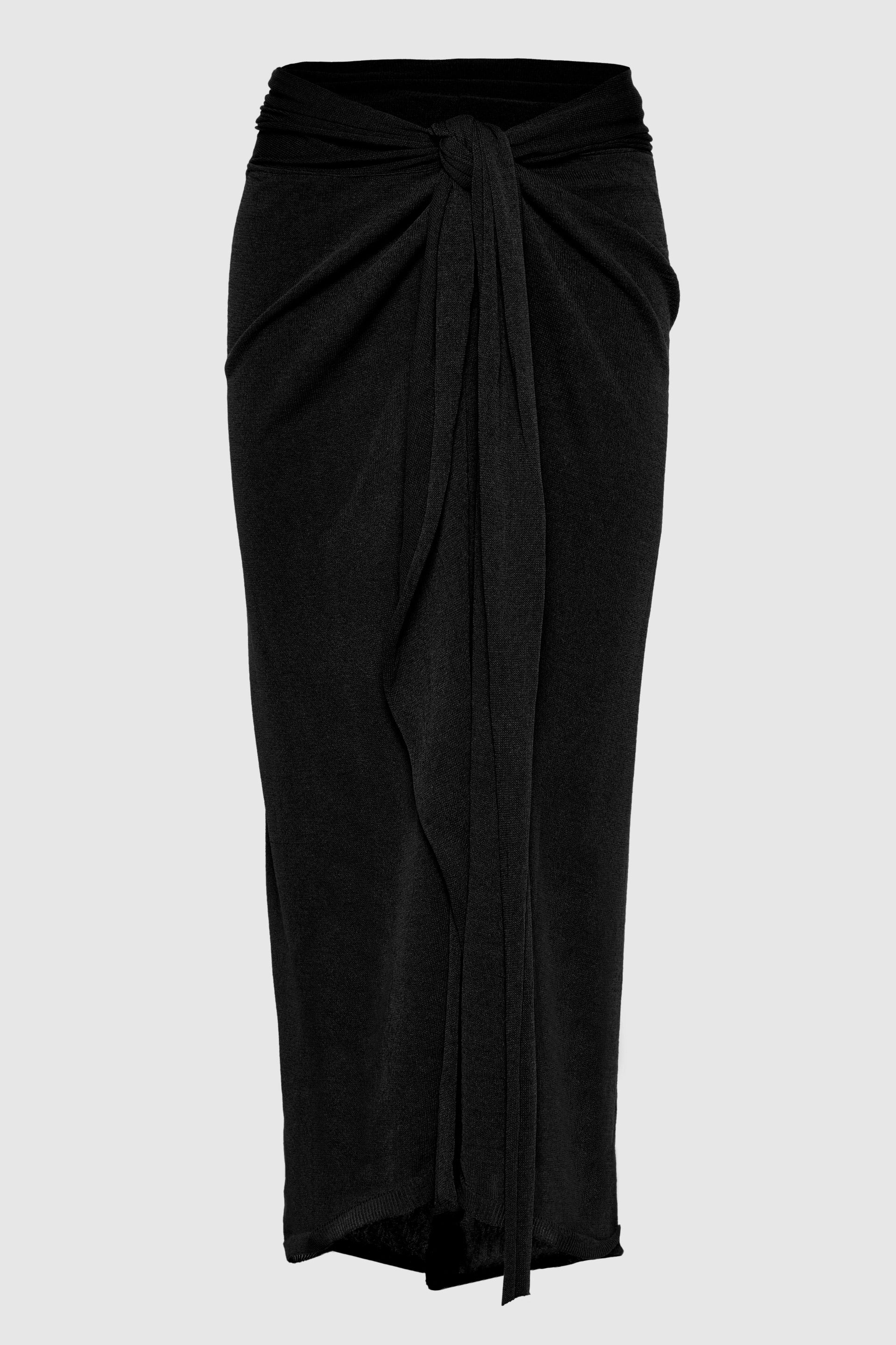 NO.26 KNITTED SARONG BLACK
