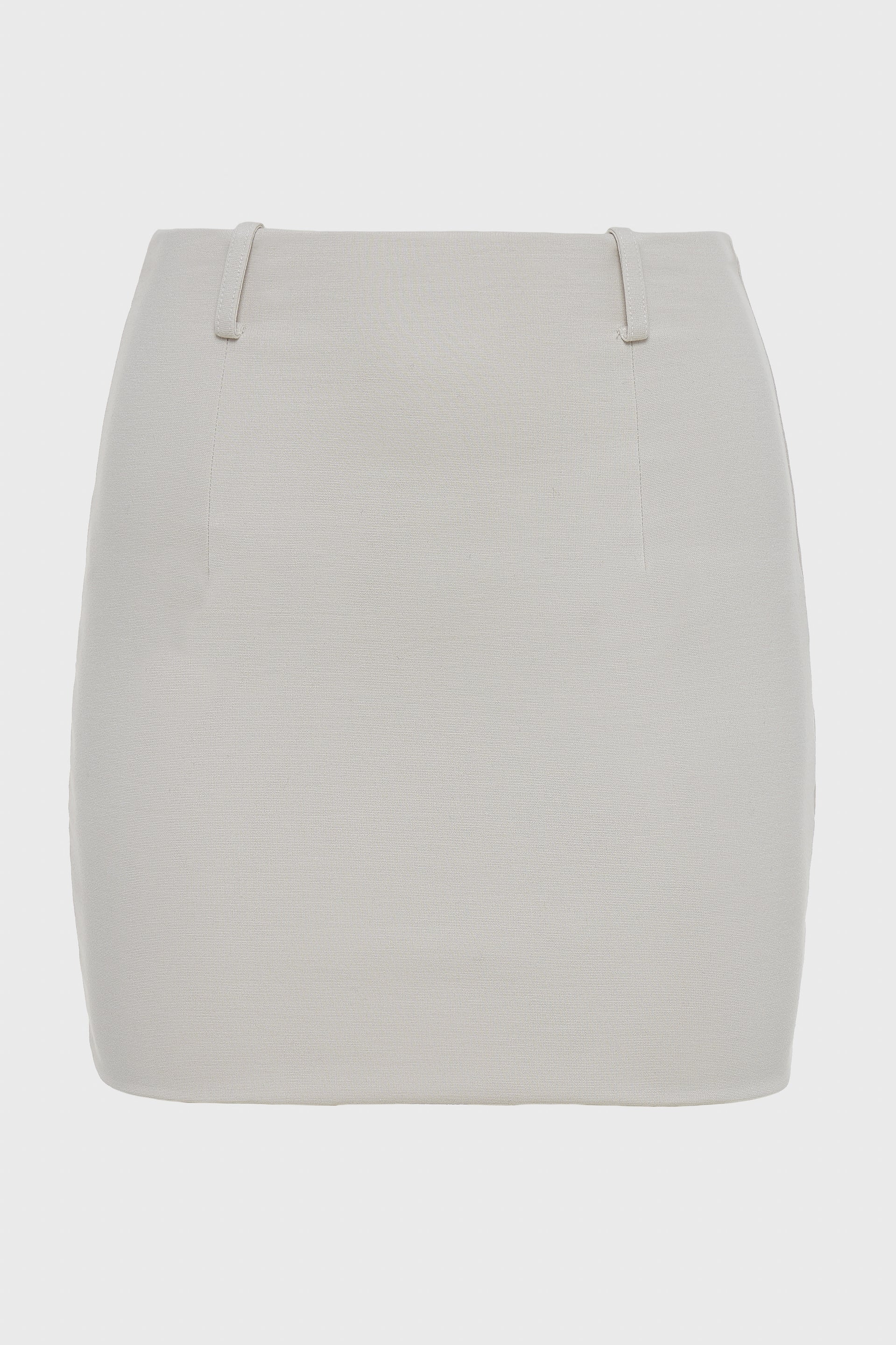 DEADLINE MINI SKIRT - LIGHT BEIGE -