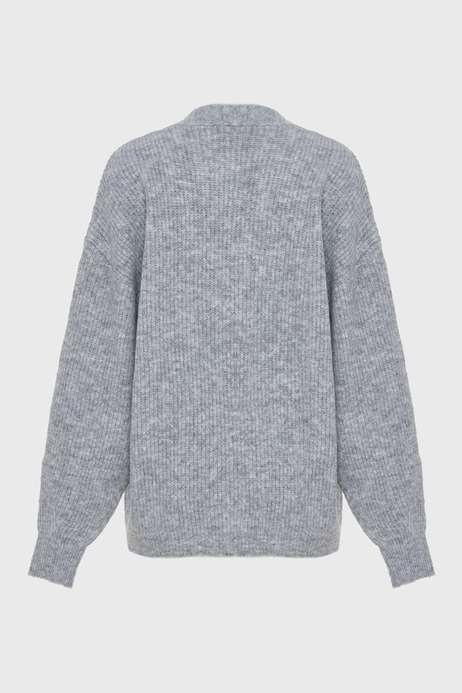 DONNA KNITTED CARDIGAN GREY