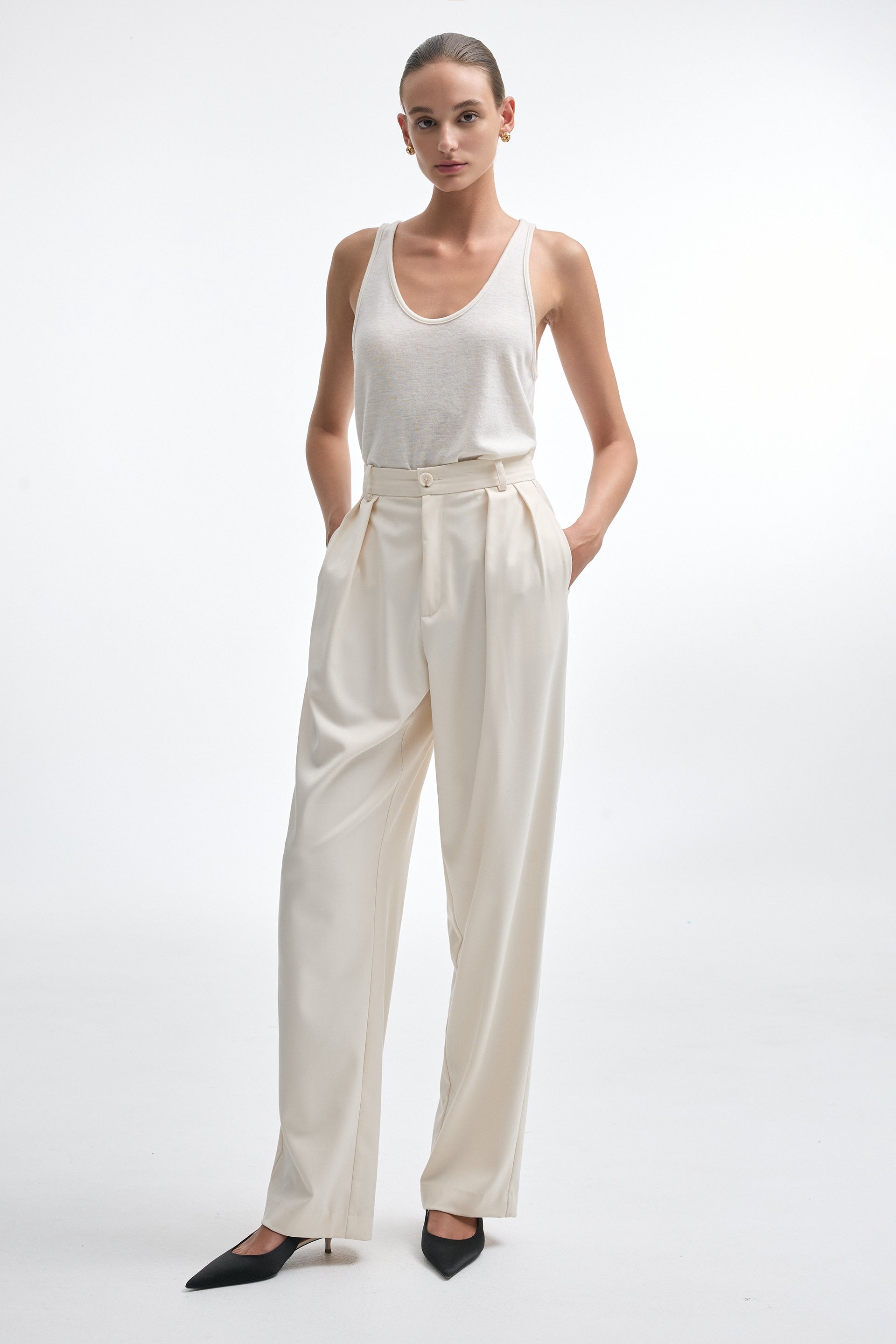 Dynasty Trousers - Ecru