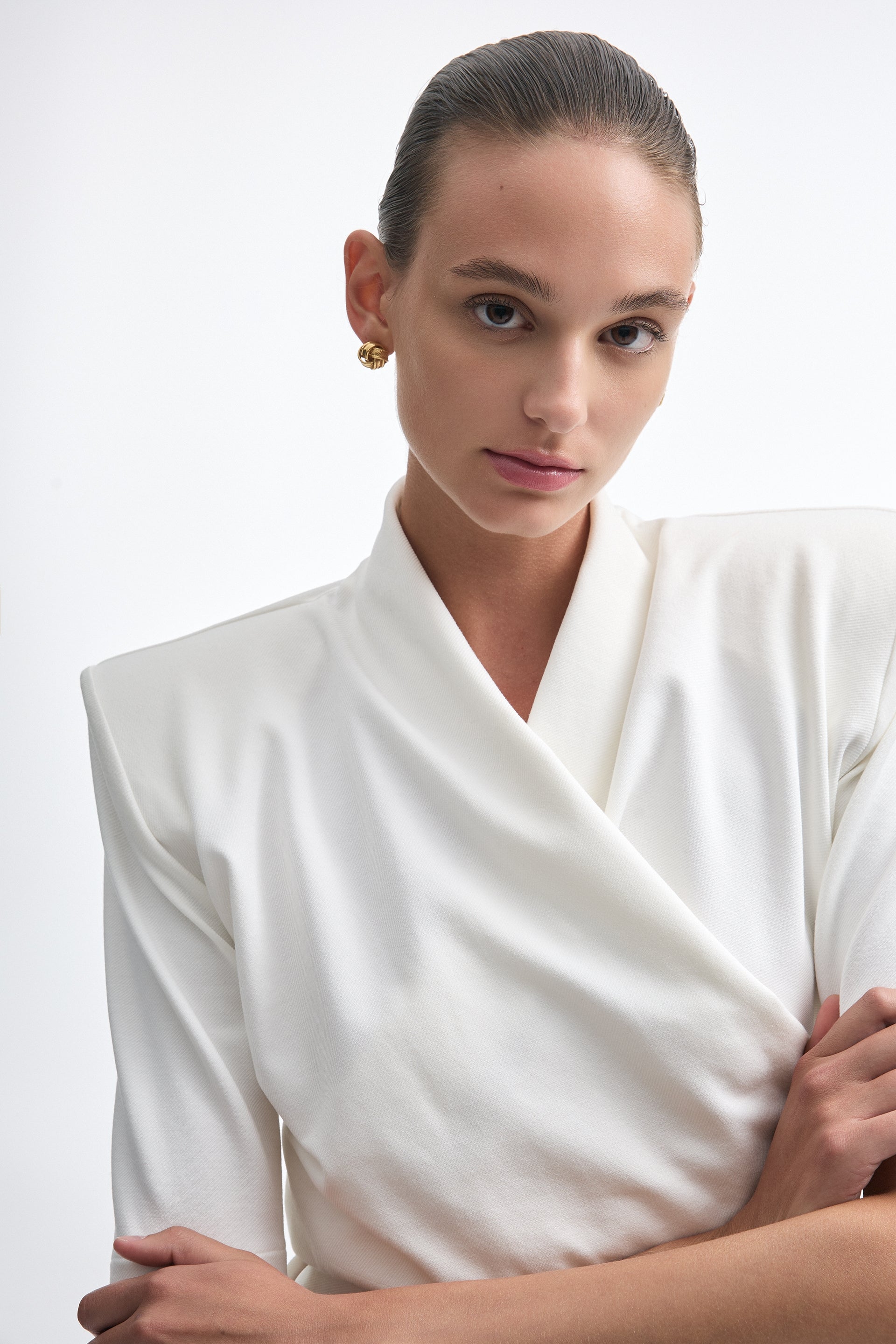 Melanie Crop Top - Off White