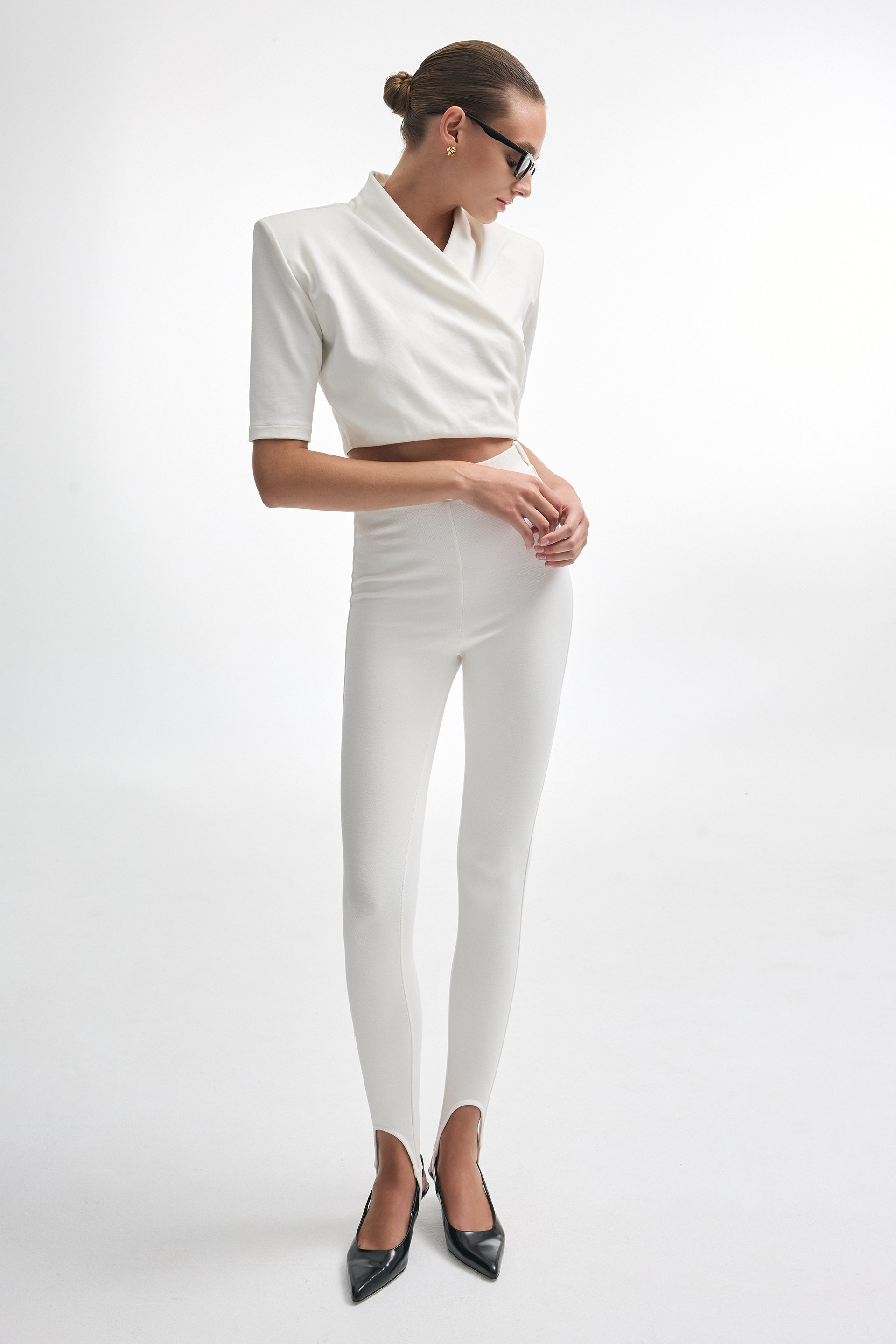 Melanie Crop Top - Off White