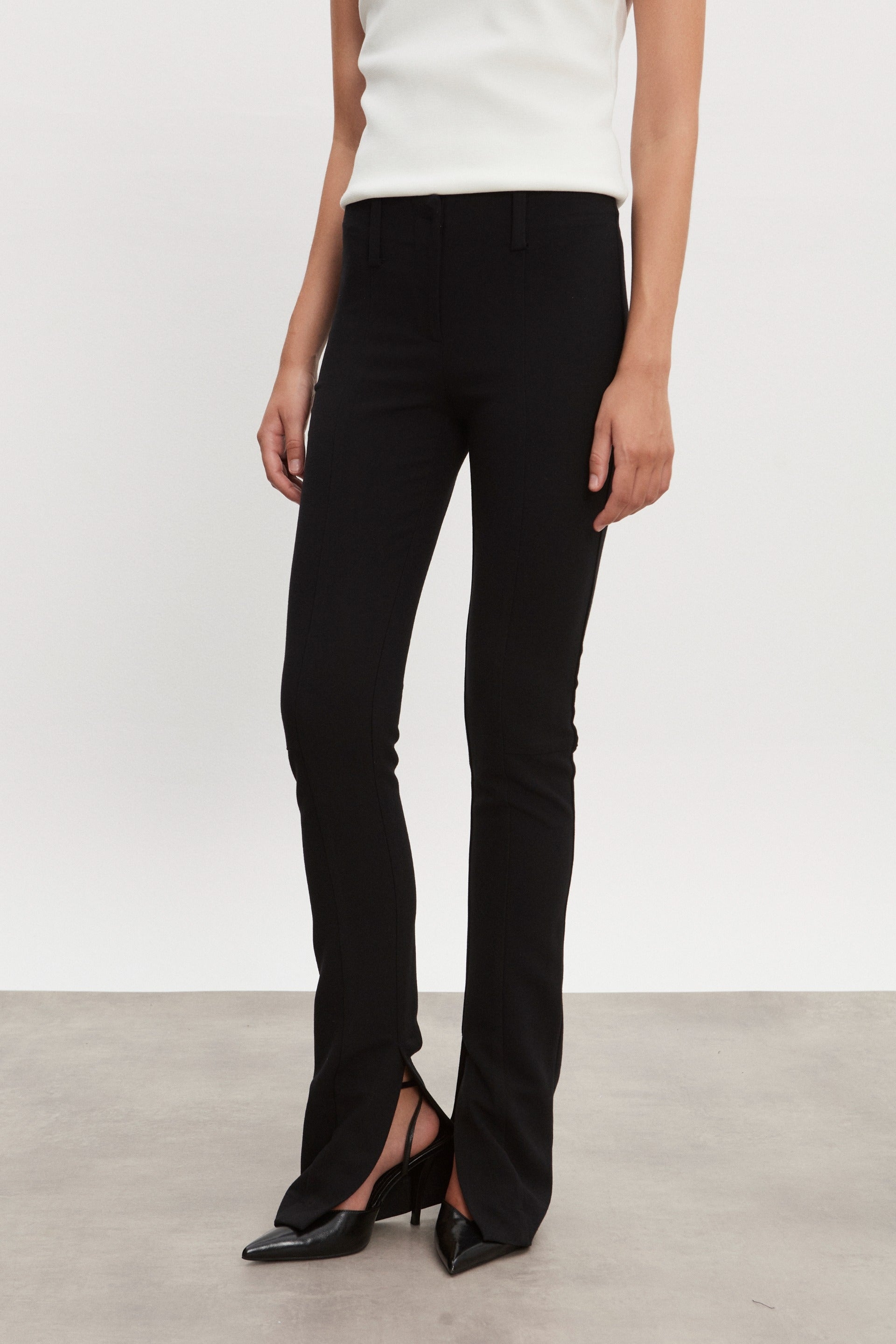 Nadia Rapti Hourglass Skinny Trousers Black