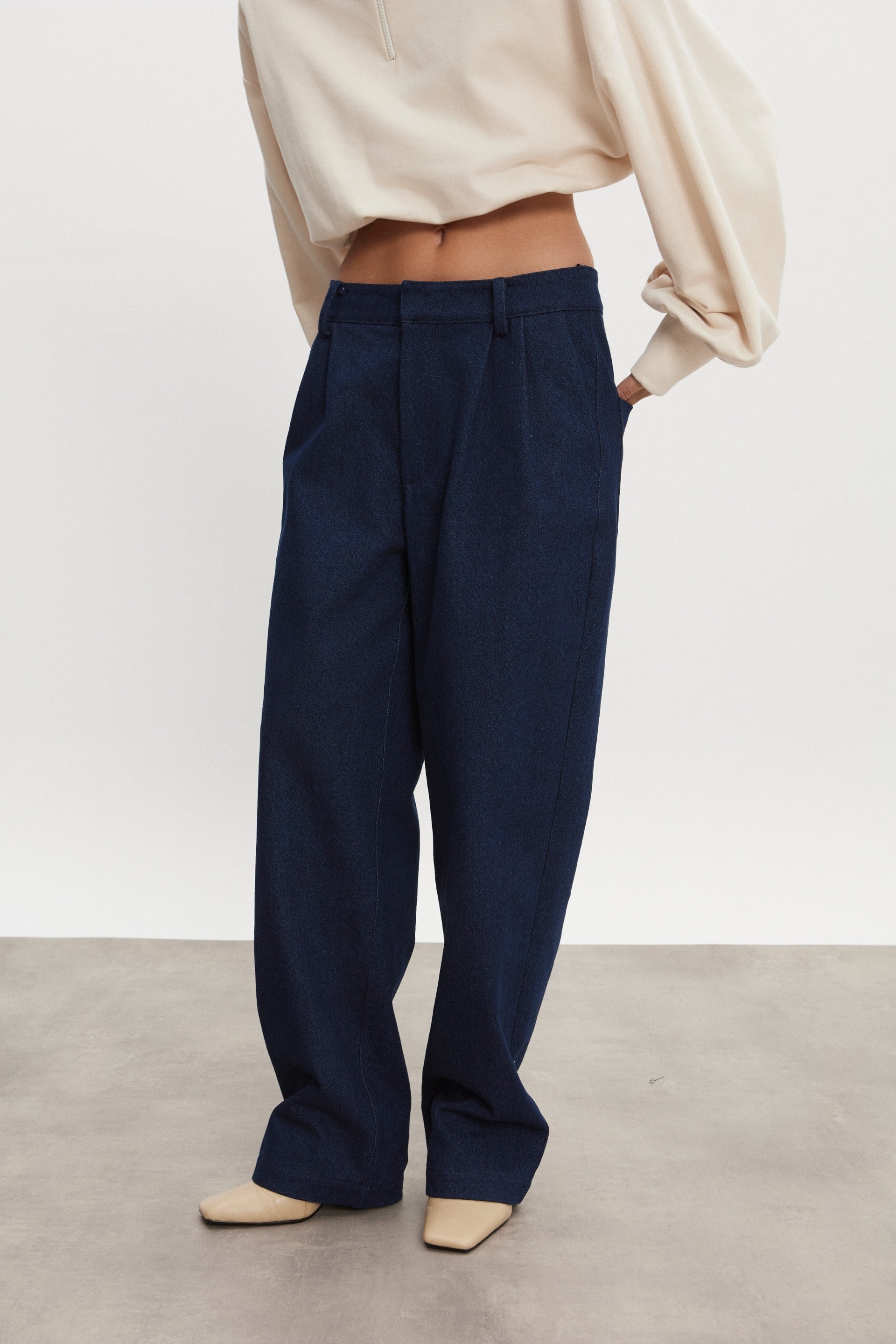 Nadia Rapti America Denim Trousers Dark Blue