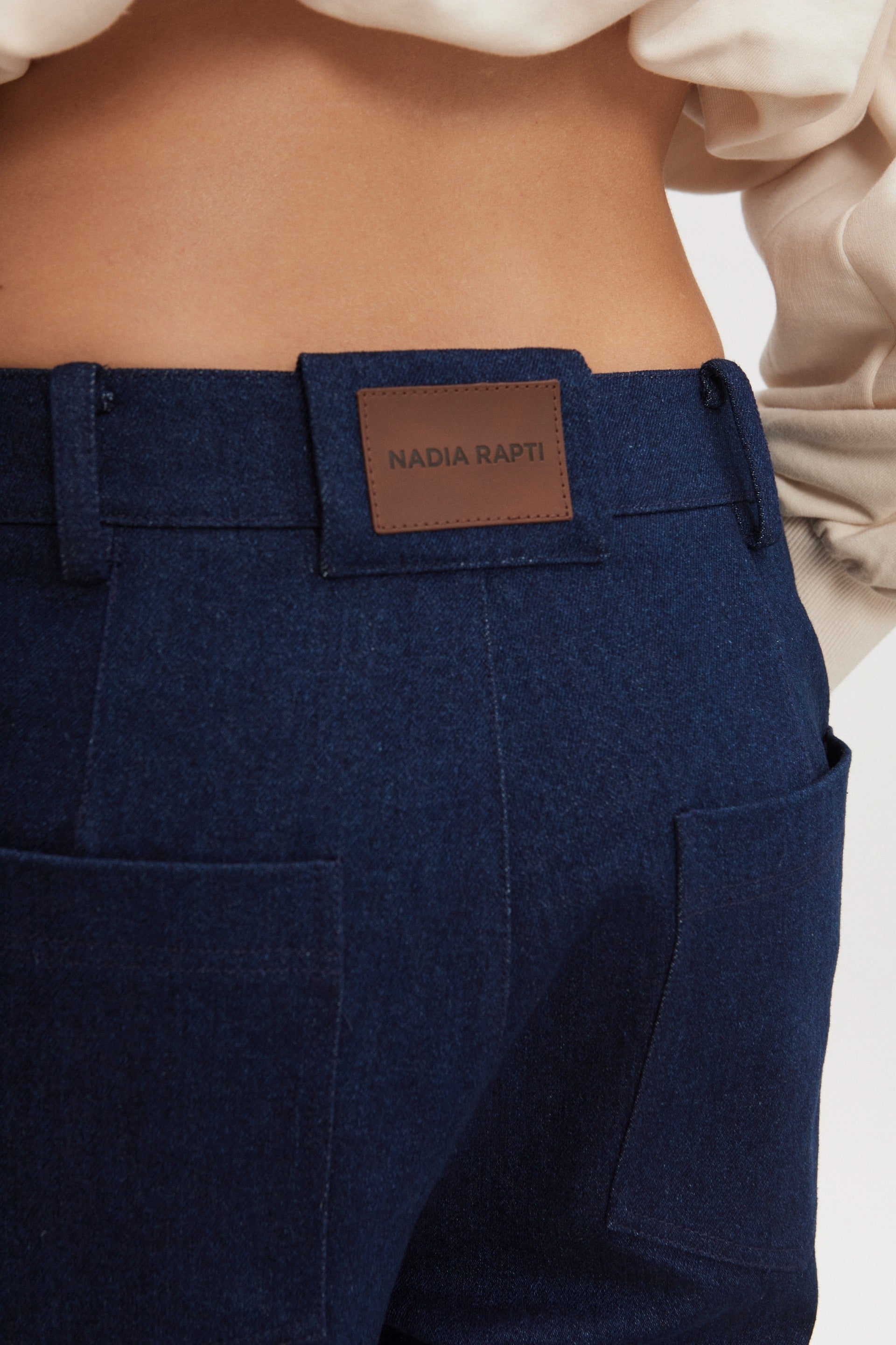 Nadia Rapti America Denim Trousers Dark Blue