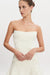 Nadia Rapti Arrow Strapless Mini Dress Off White
