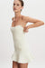 Nadia Rapti Arrow Strapless Mini Dress Off White
