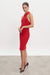 Nadia Rapti Eva Knitted Midi Dress Red 