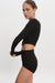 Nadia Rapti Bite Crop Top BLack
