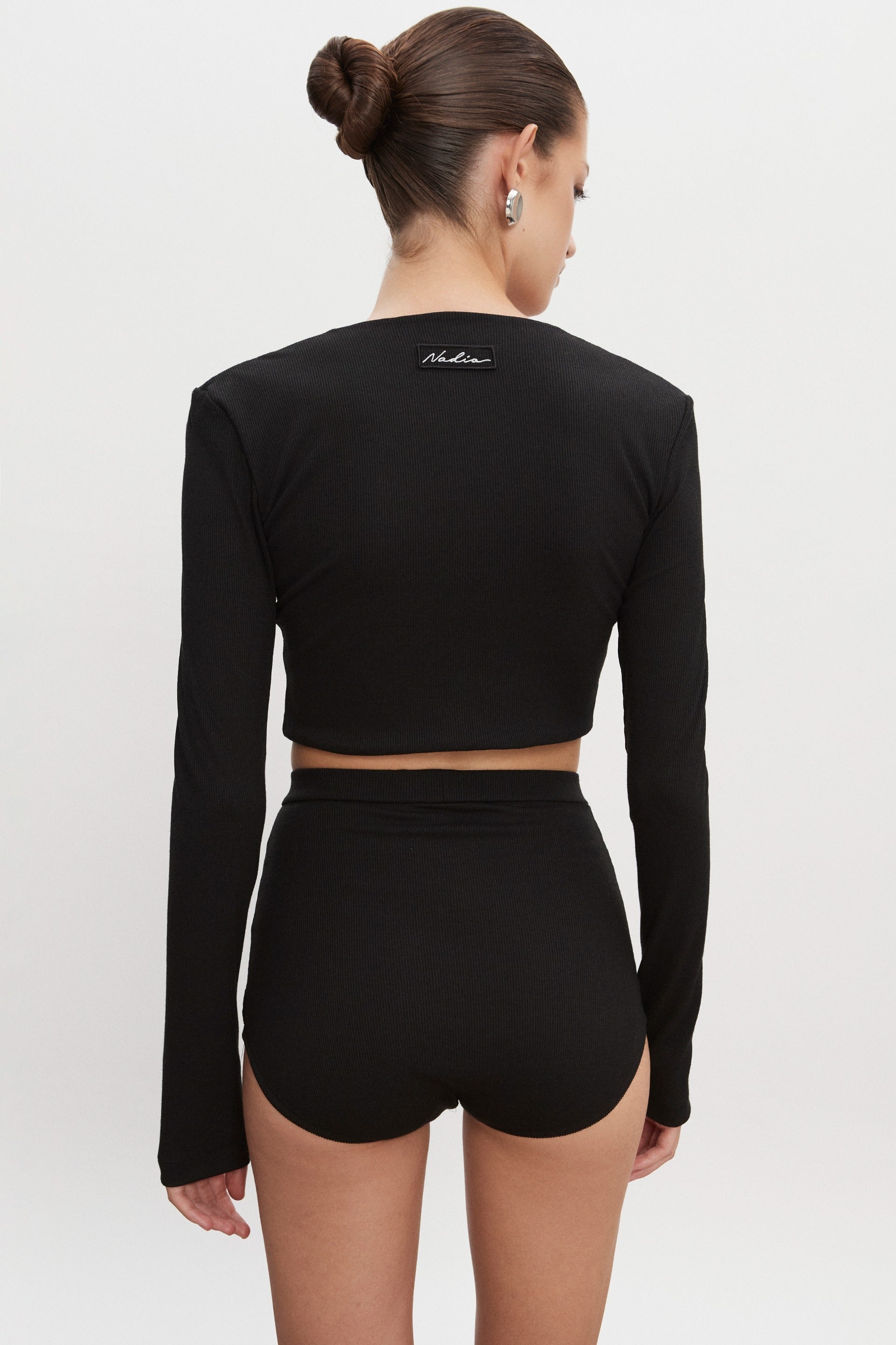 Nadia Rapti Bite Crop Top BLack
