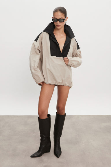 Nadia Rapti Paolo Wind Anorak Women Greize / Black
