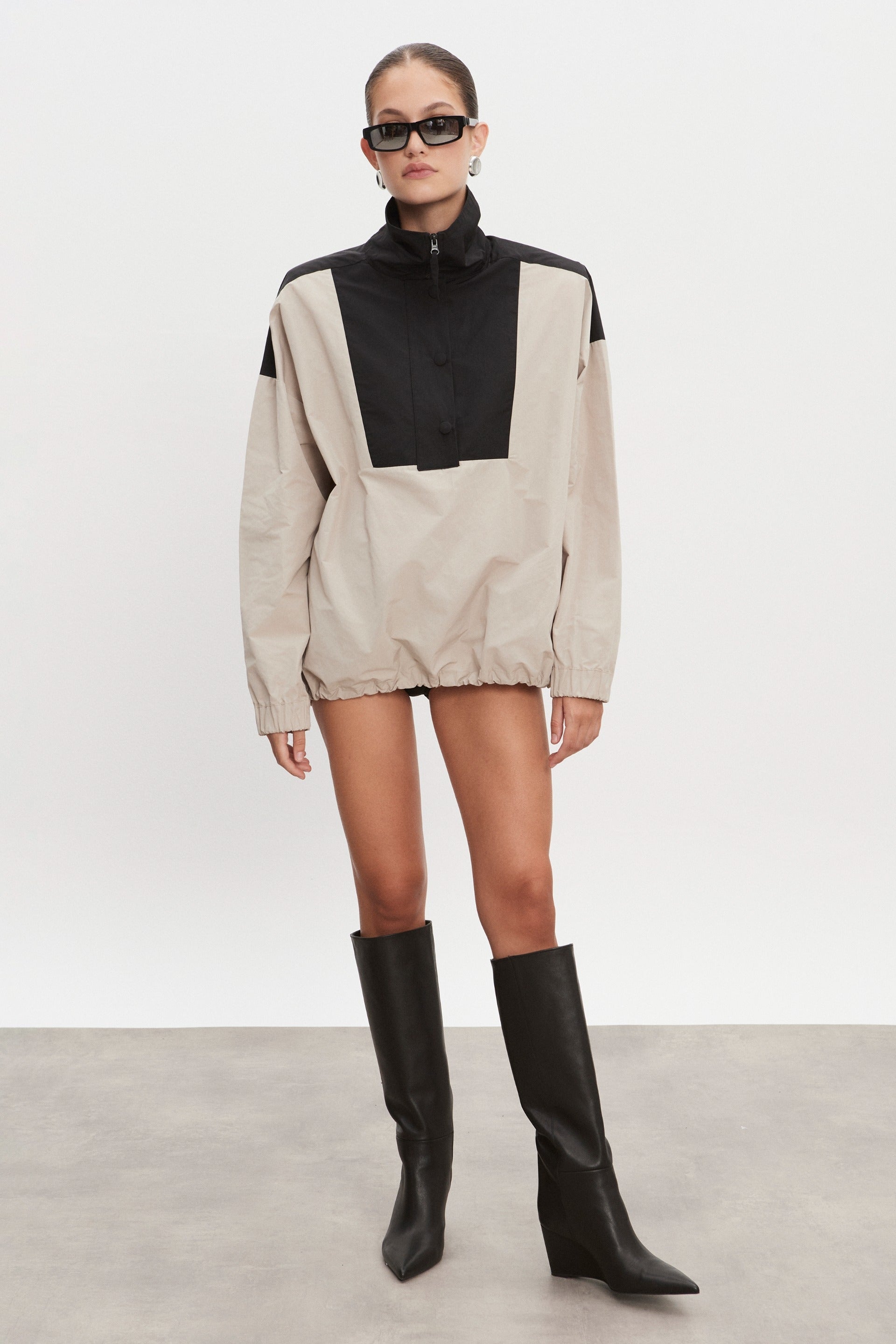 Nadia Rapti Paolo Wind Anorak Women Greize / Black