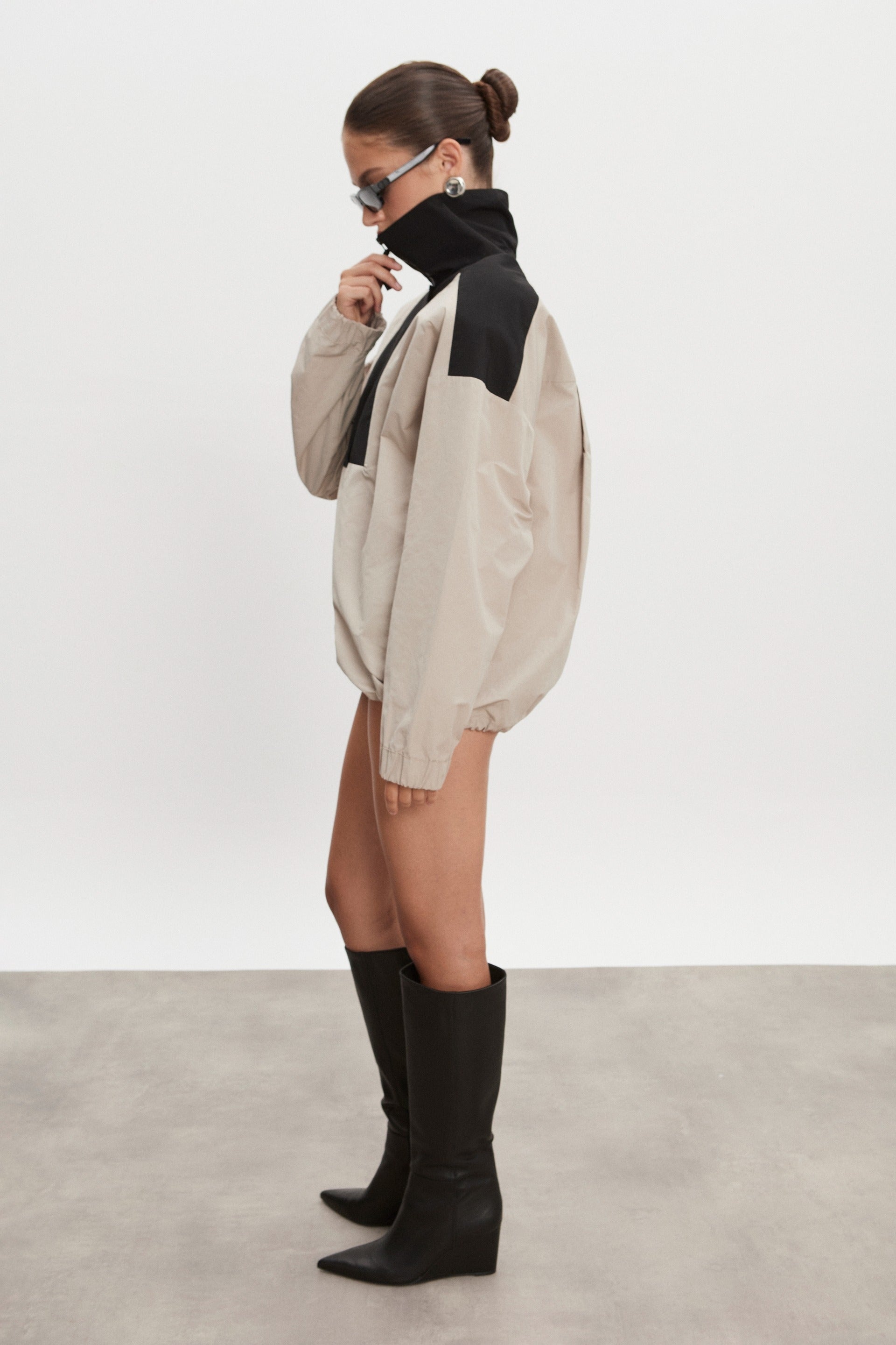 Nadia Rapti Paolo Wind Anorak Women Greize / Black