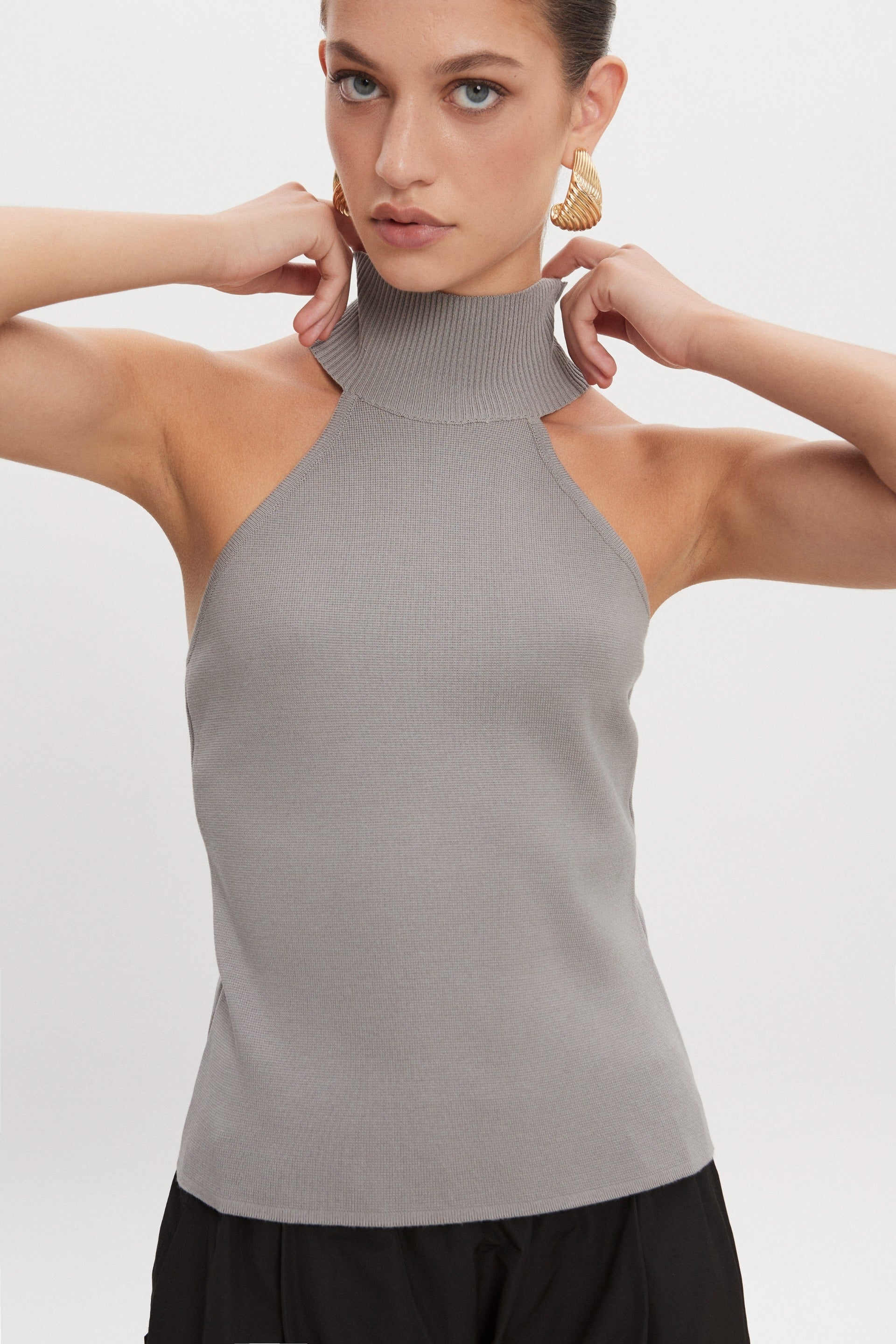 Nadia Rapti Heaven Knitted Top Grey