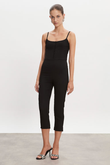 Nadia Rapti Califormia Capri Jumpsuit Black