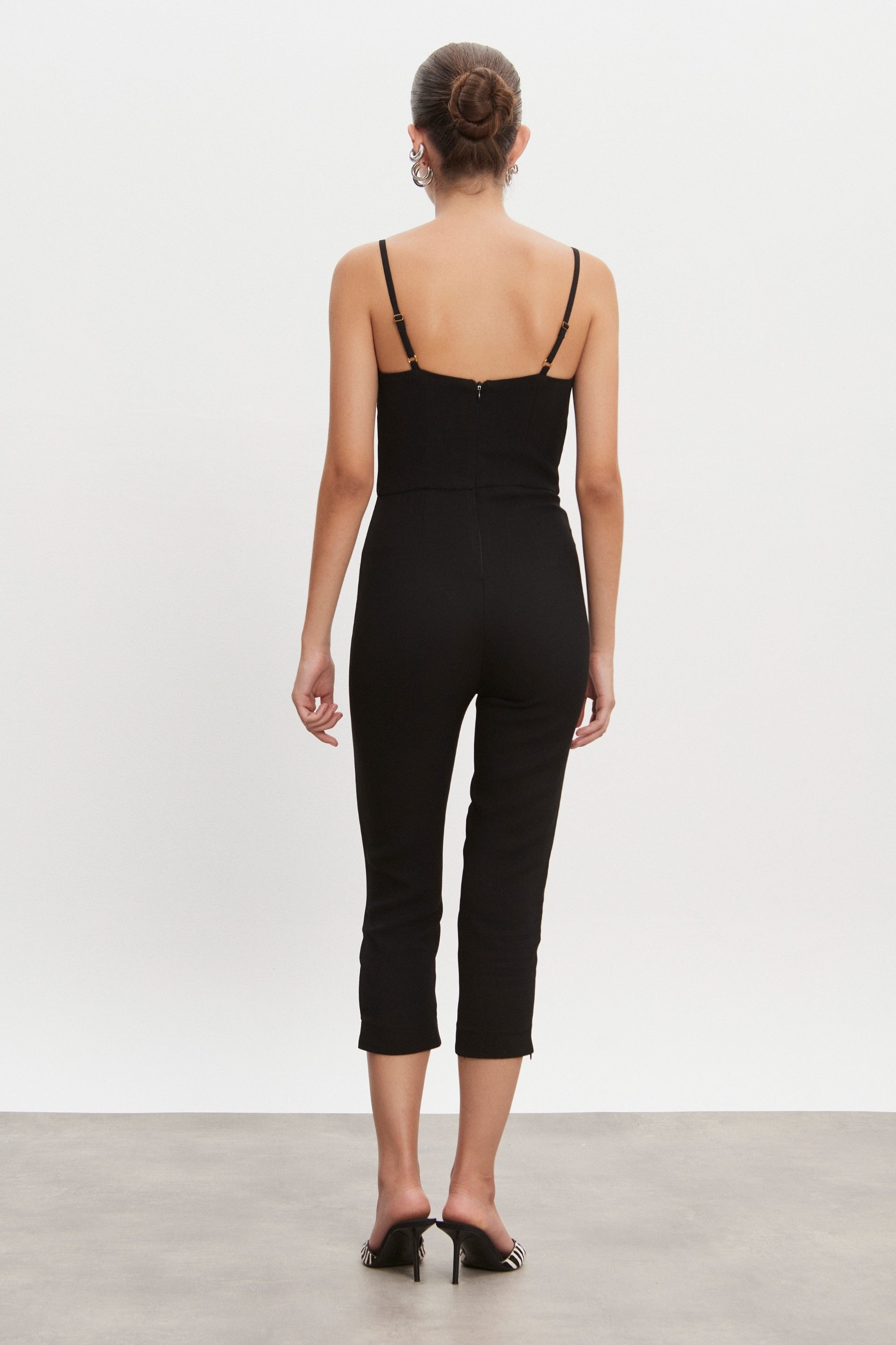 Nadia Rapti Califormia Capri Jumpsuit Black